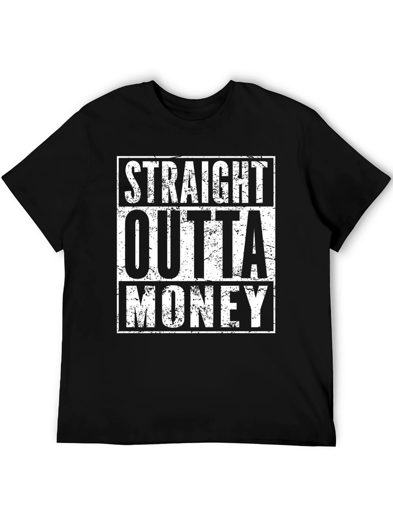 Straight Outta Money Black Graphic Tee