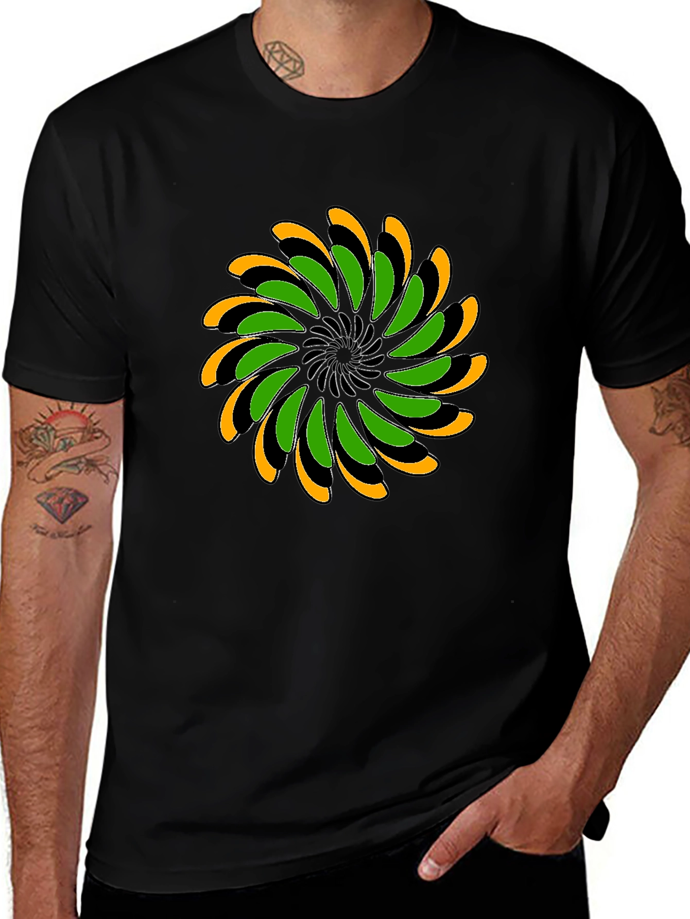 Abstract Swirl Graphic T-Shirt