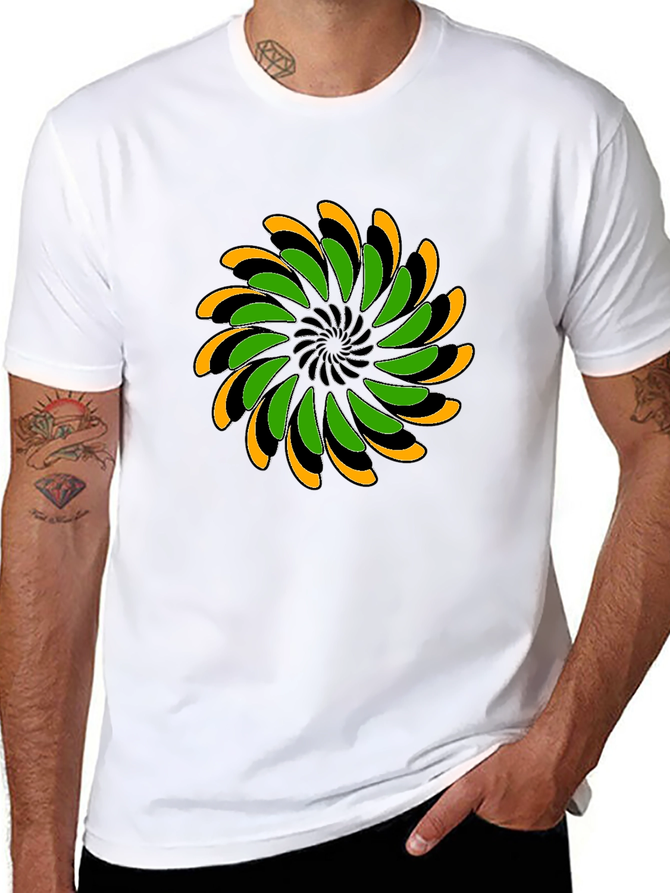 Abstract Swirl Graphic T-Shirt