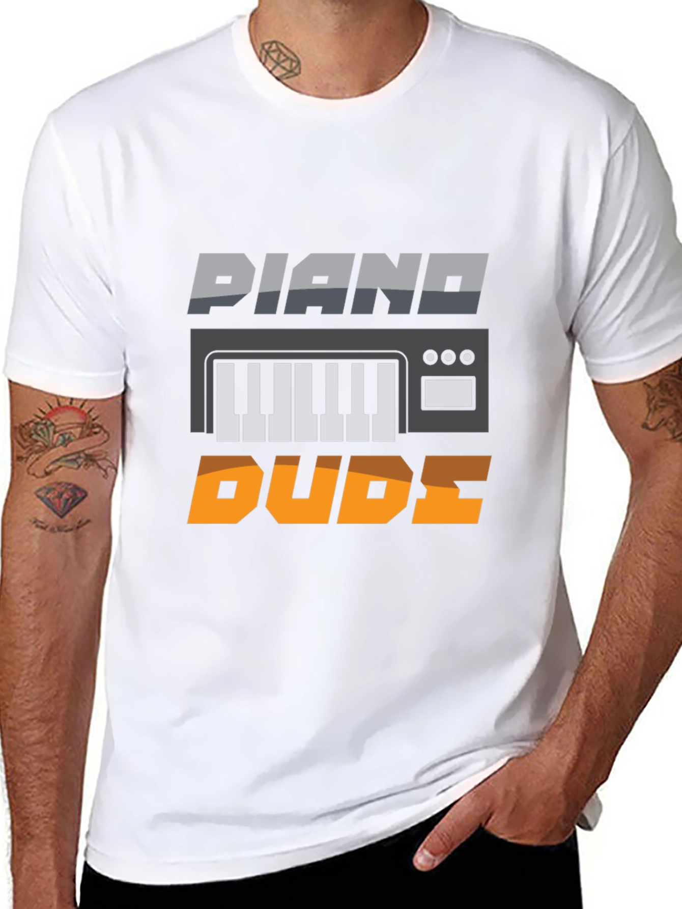 Piano Dude Graphic Tee - Musician T-Shirt