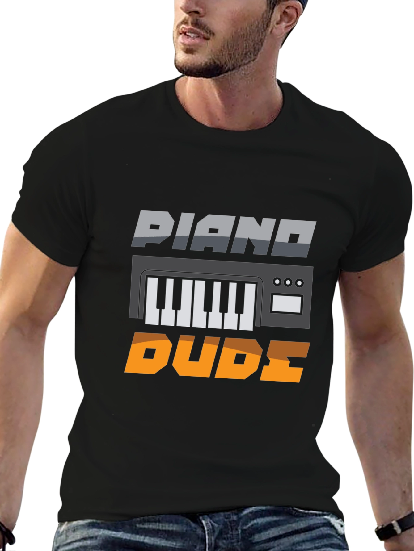 Piano Dude Graphic Tee - Musician T-Shirt