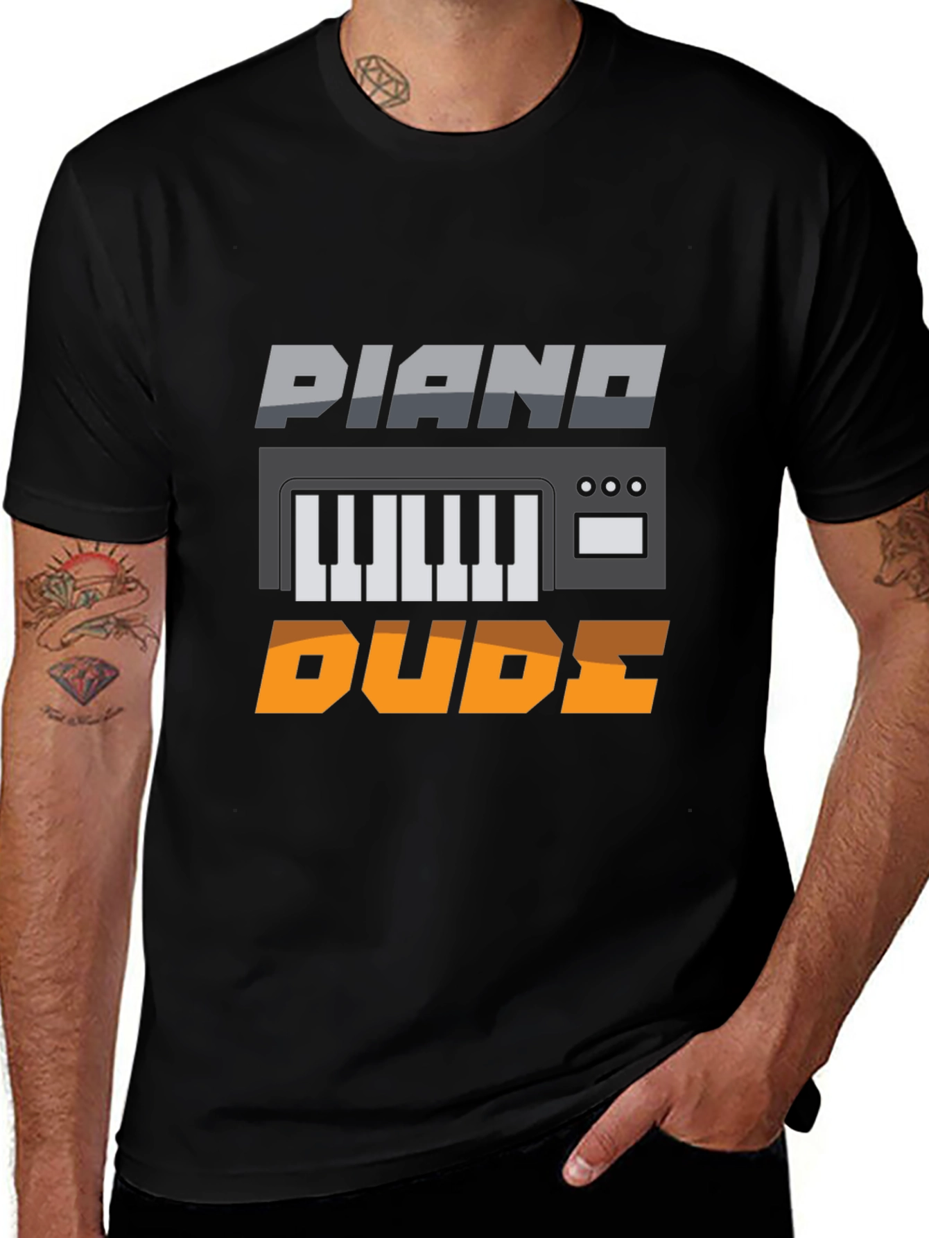 Piano Dude Graphic Tee - Musician T-Shirt