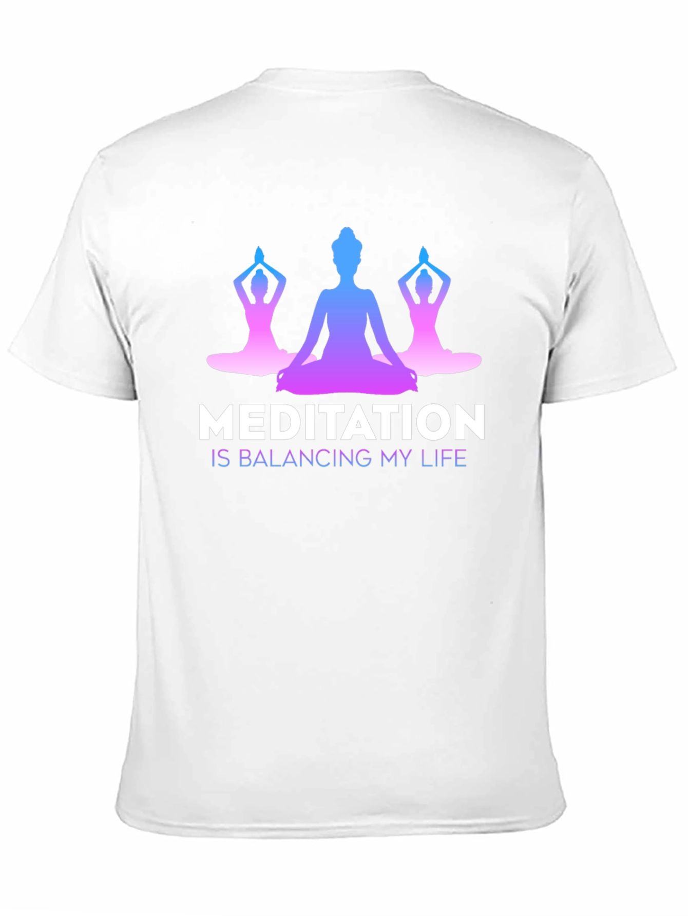 Meditation Balancing Life Black T-Shirt