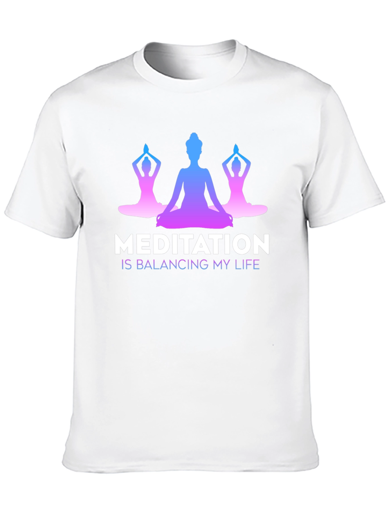 Meditation Balancing Life Black T-Shirt