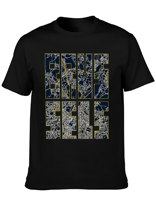 Brussels Map Graphic Tee - Modern Cityscape Shirt