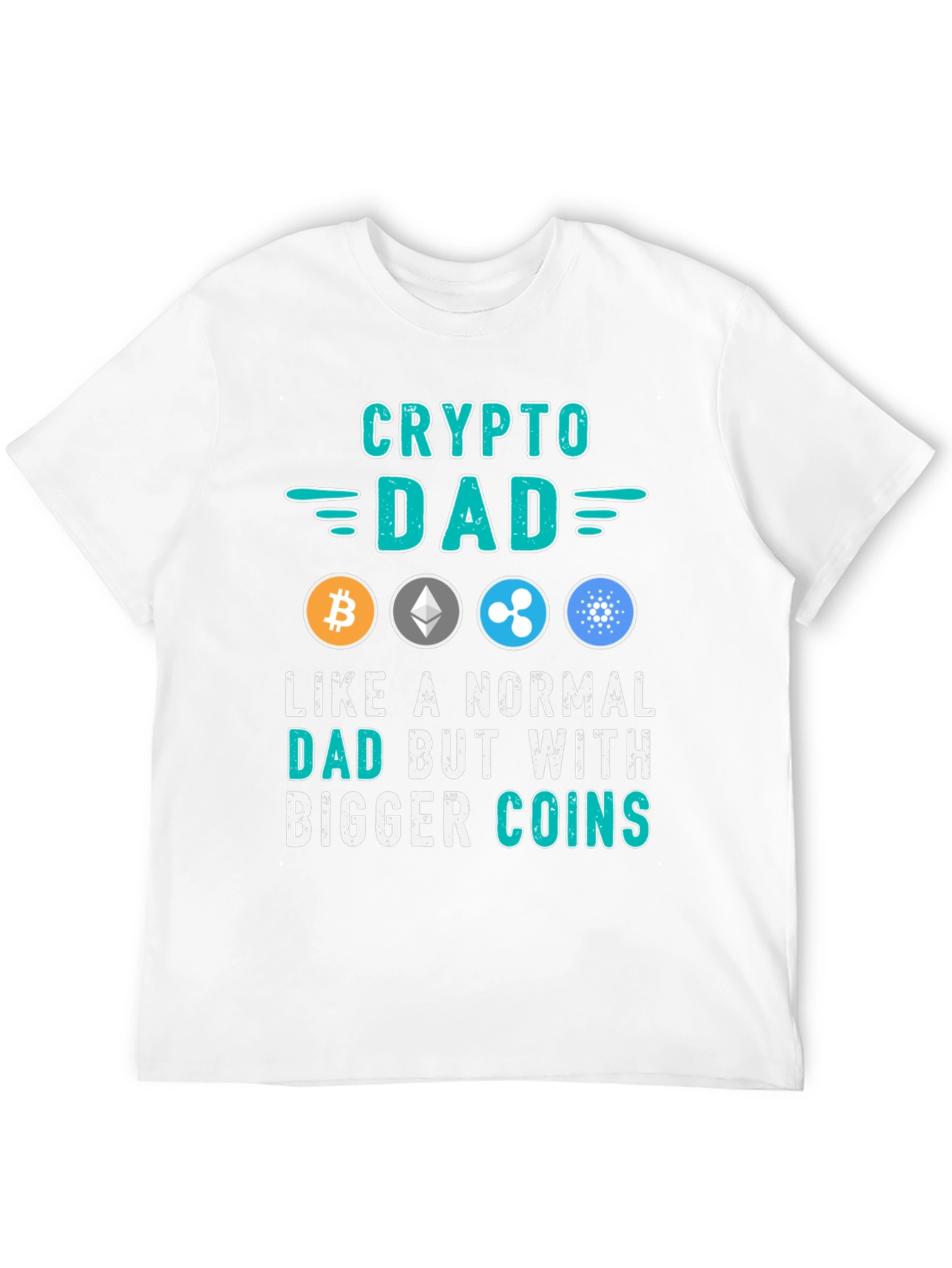 Crypto Dad T-Shirt: Bitcoin Ethereum Ripple Cardano