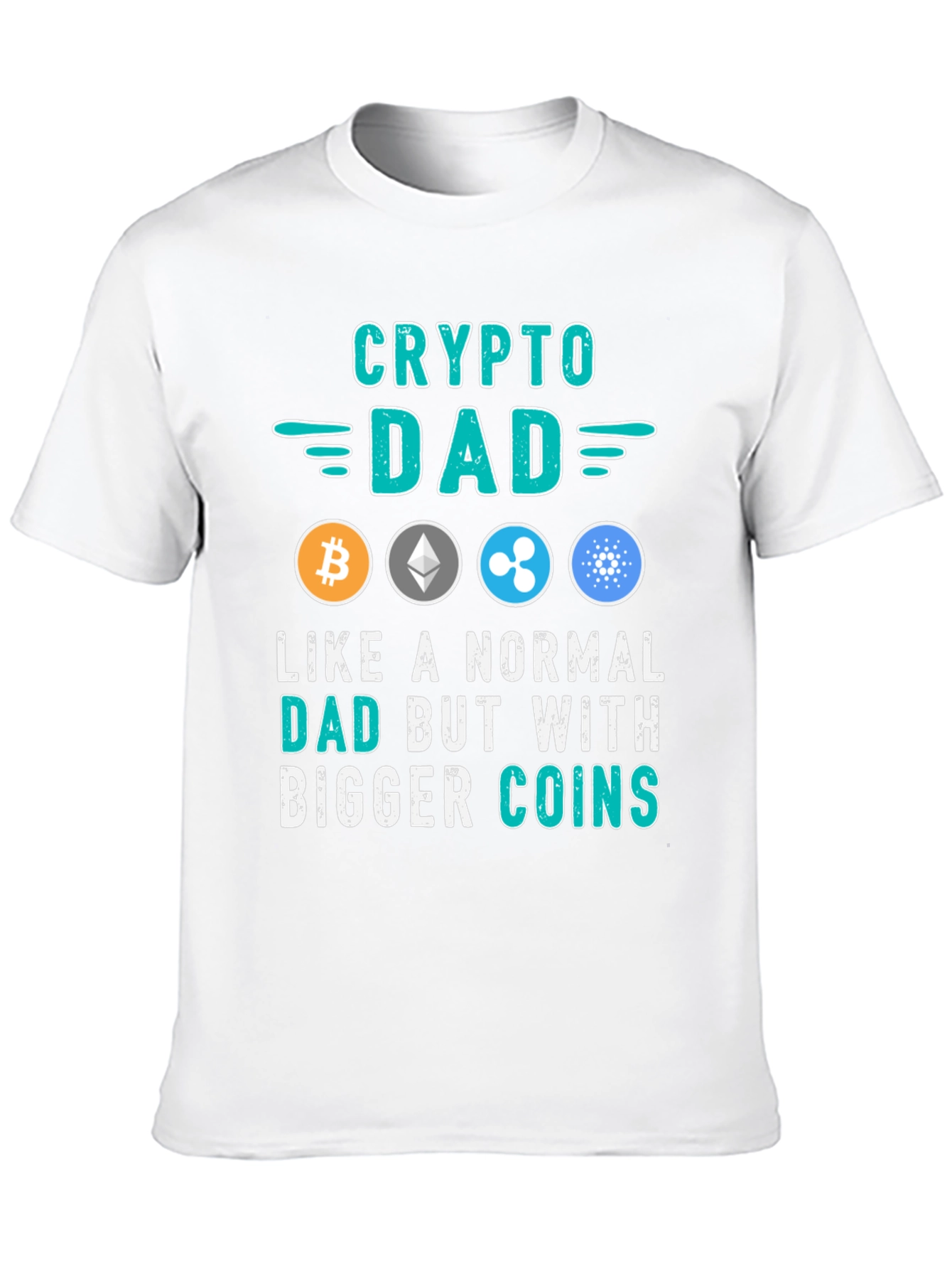 Crypto Dad T-Shirt: Bitcoin Ethereum Ripple Cardano