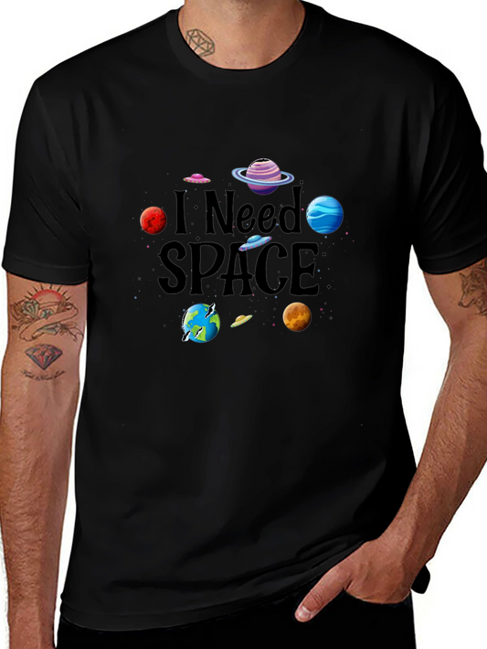 I Need Space Graphic Tee - Black Cotton