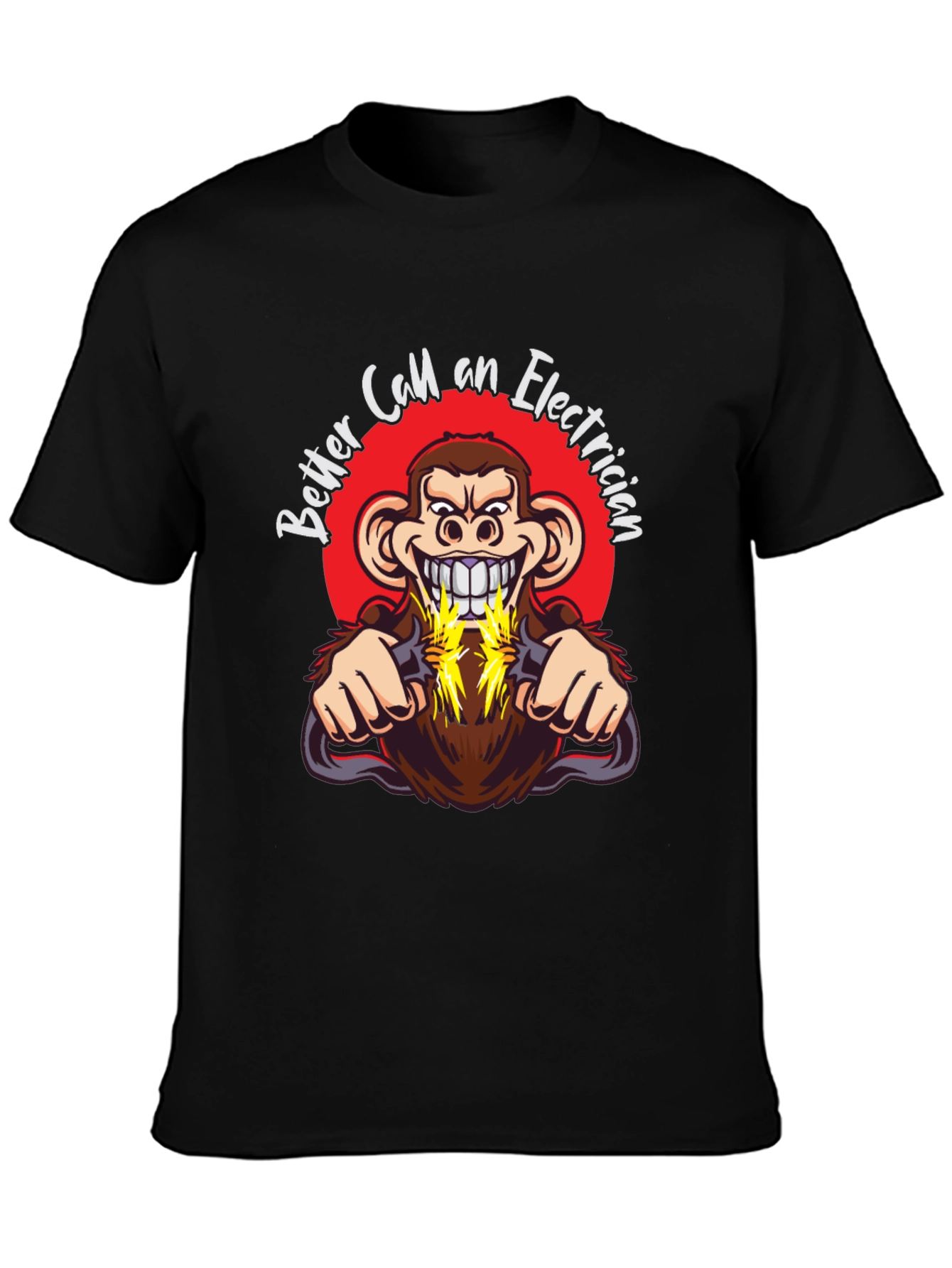 Funny Electrician Monkey T-Shirt - Better Call One!