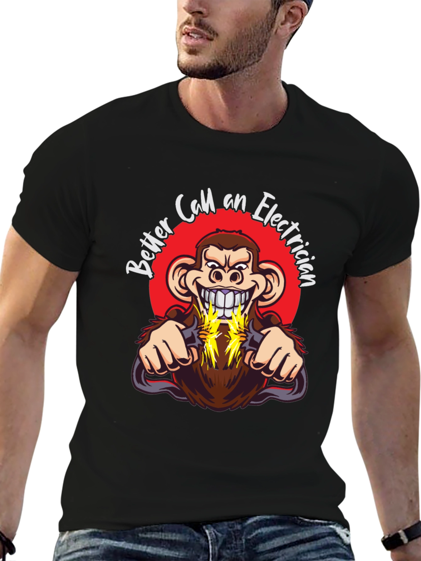 Funny Electrician Monkey T-Shirt - Better Call One!