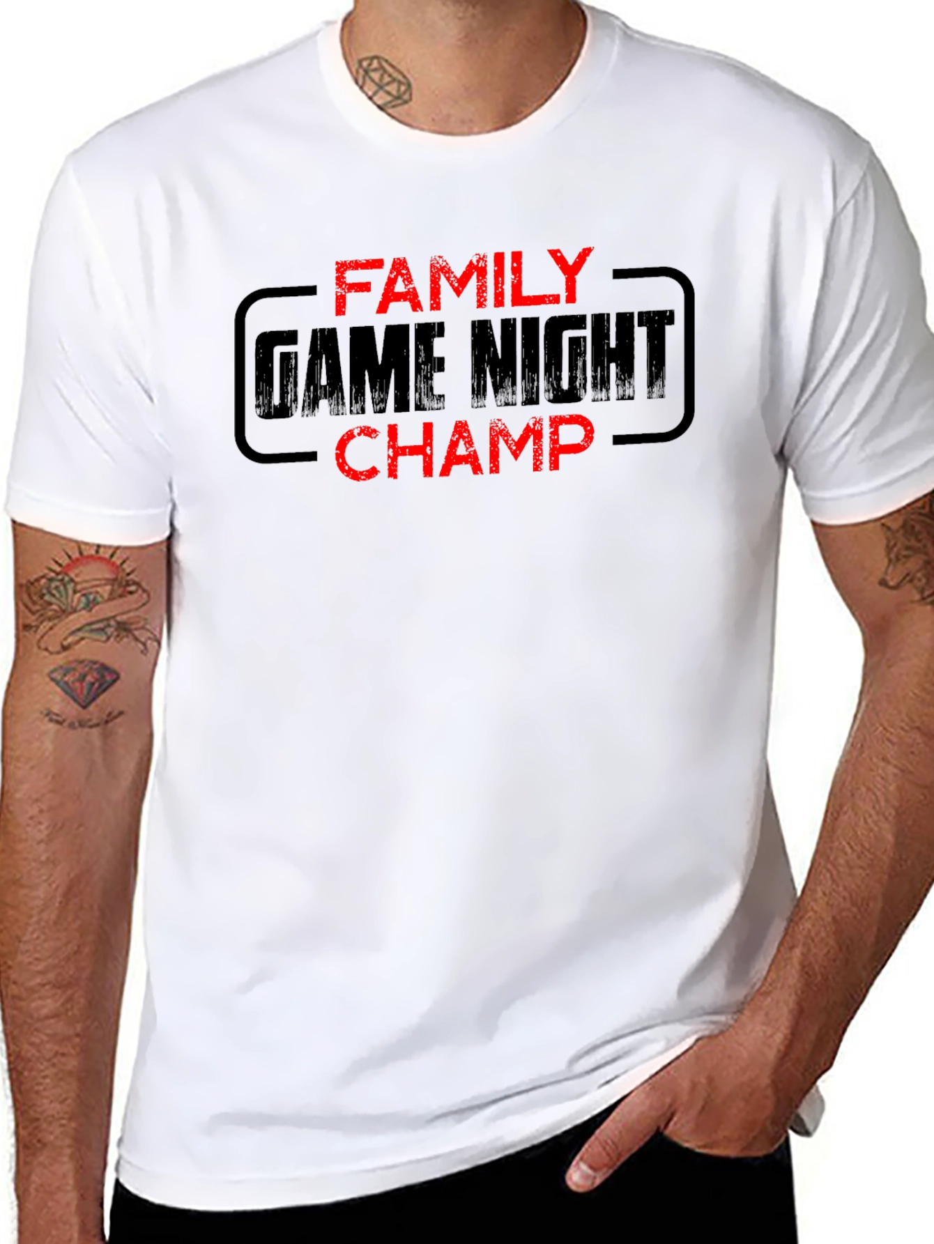 Family Game Night Champ Black T-Shirt