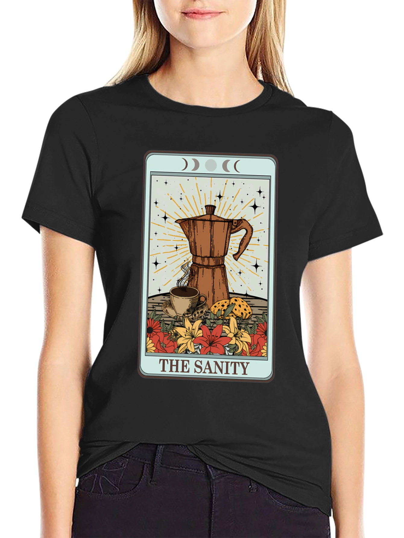 The Sanity Tarot Coffee Graphic T-Shirt