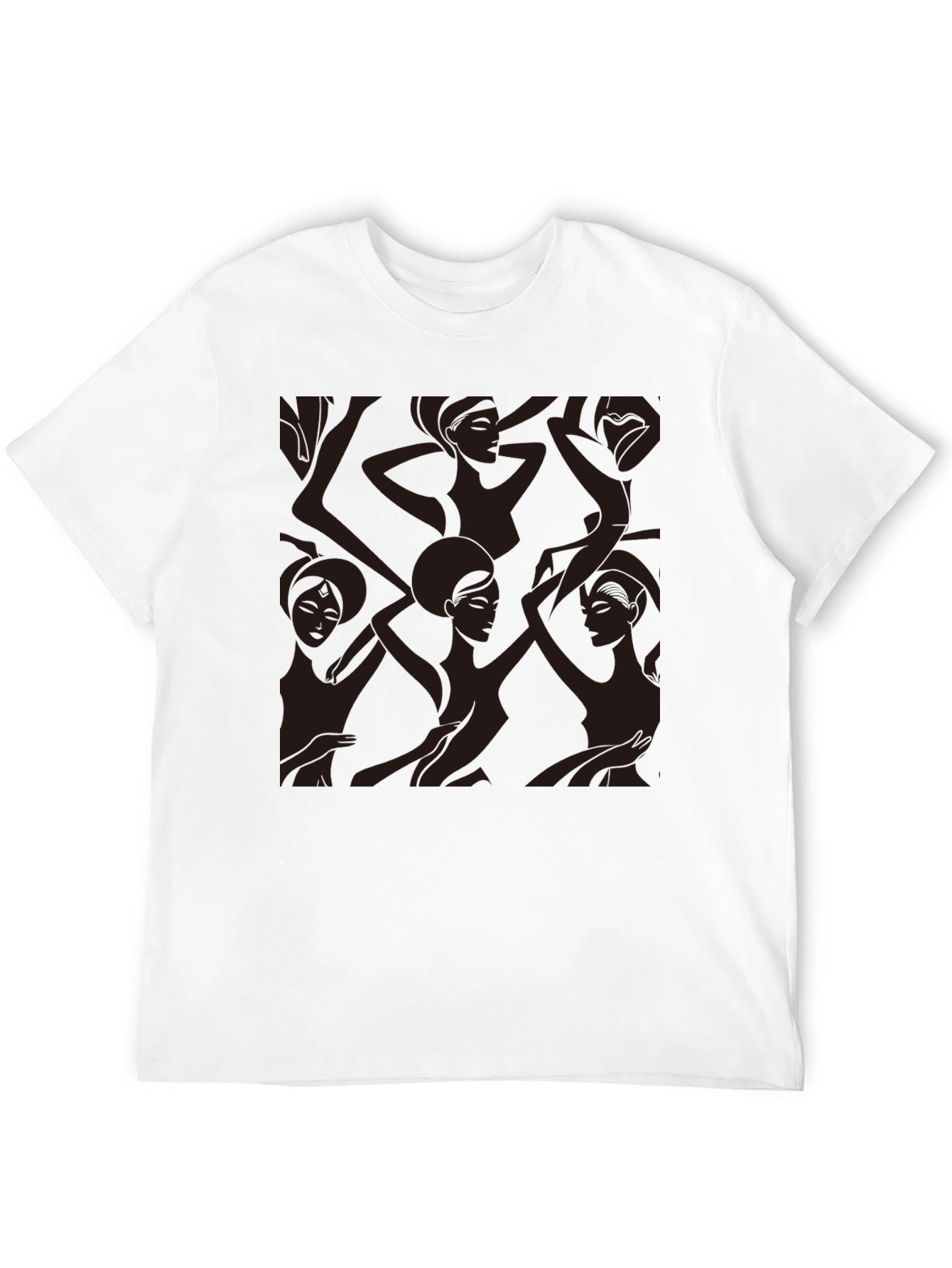 Modern Art Womens Graphic Tee - Black