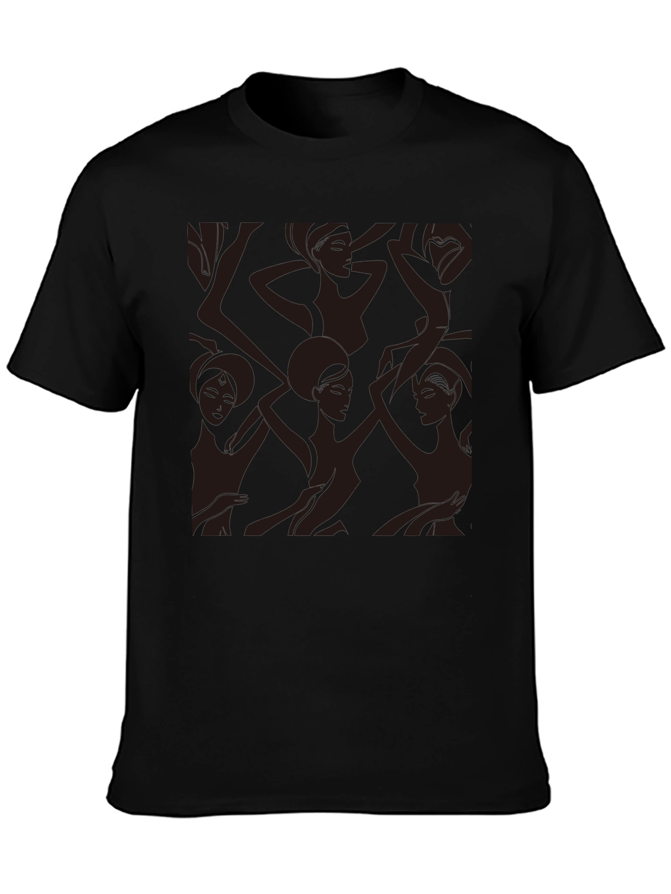 Modern Art Womens Graphic Tee - Black