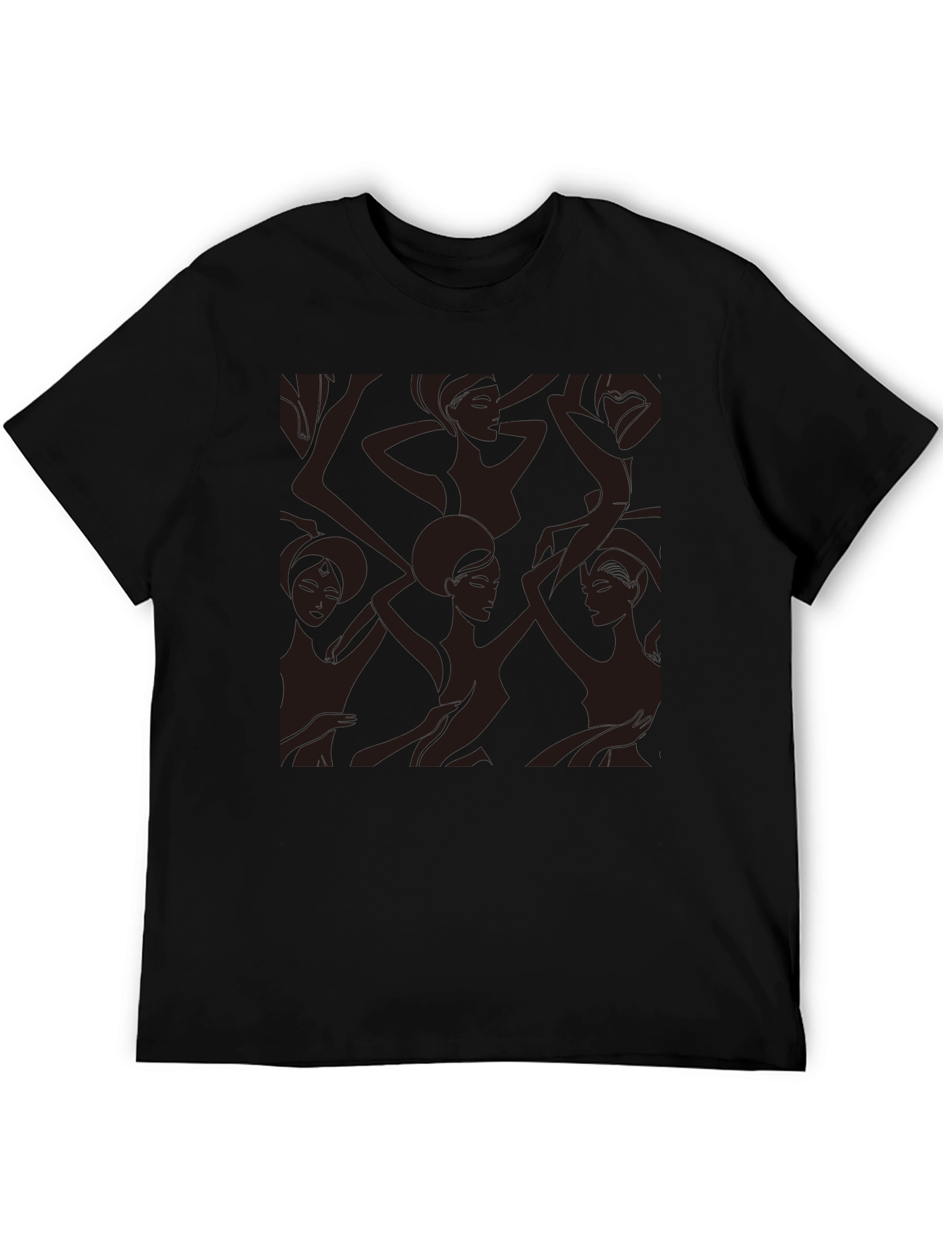 Modern Art Womens Graphic Tee - Black