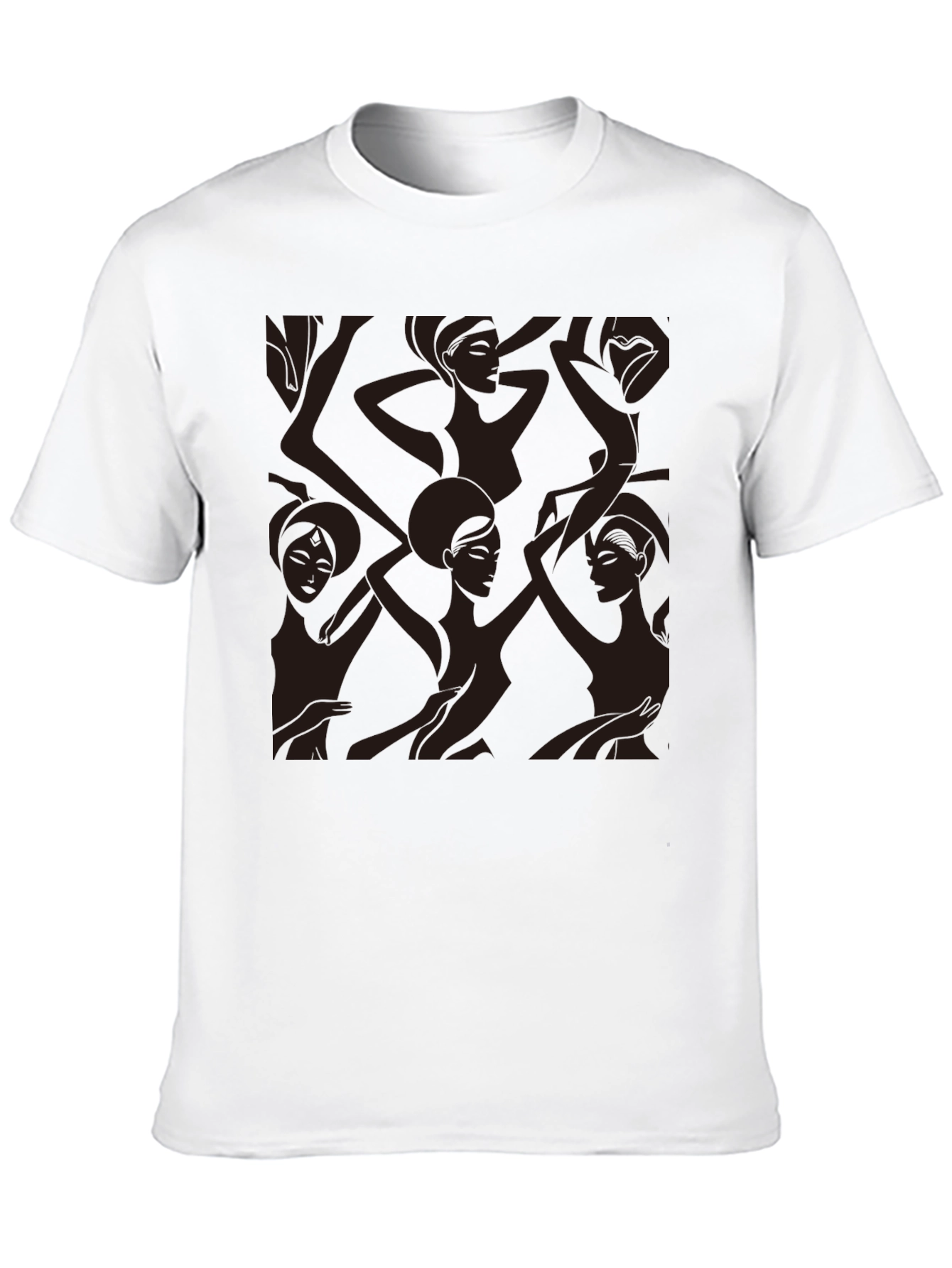 Modern Art Womens Graphic Tee - Black