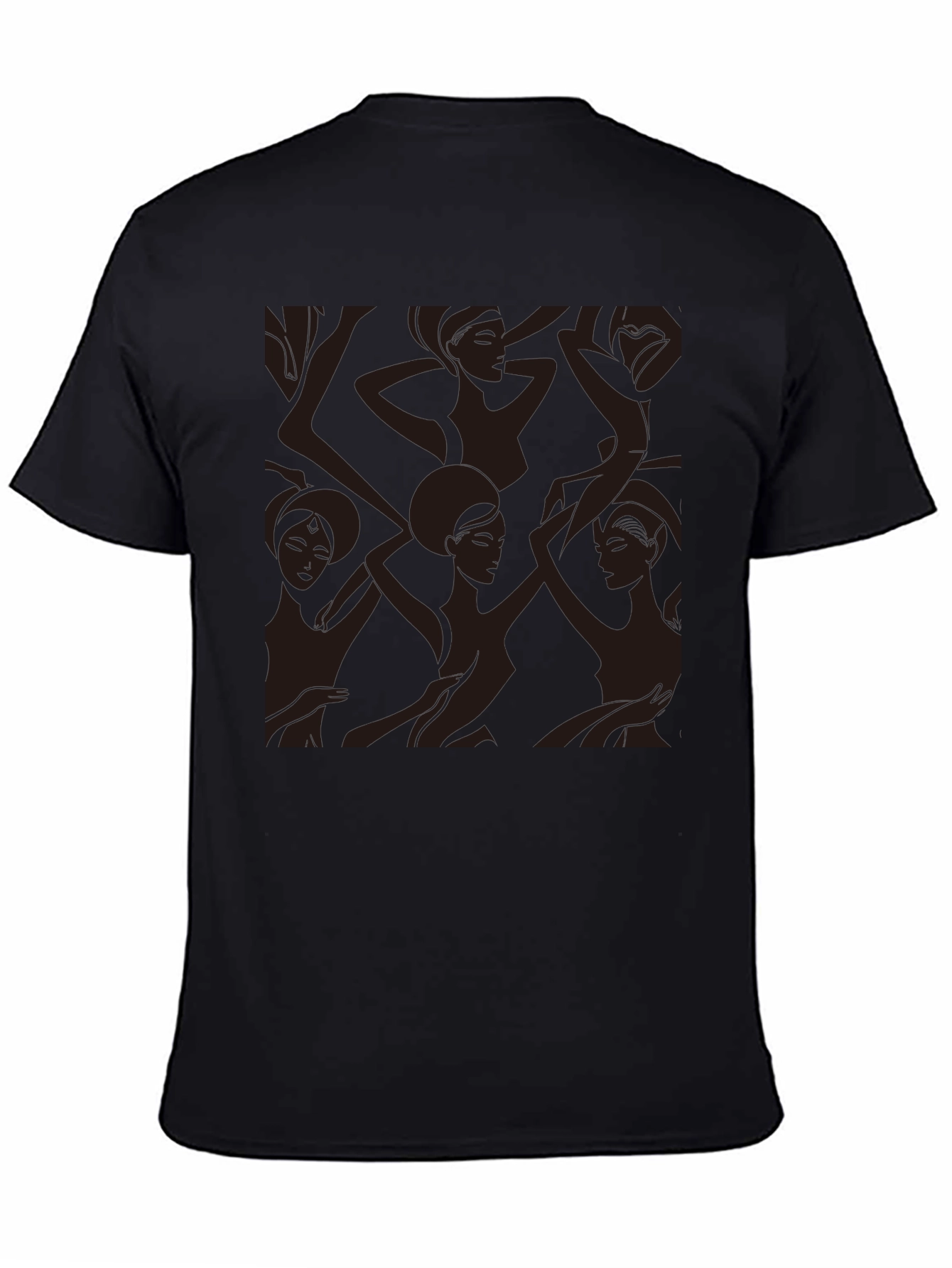 Modern Art Womens Graphic Tee - Black