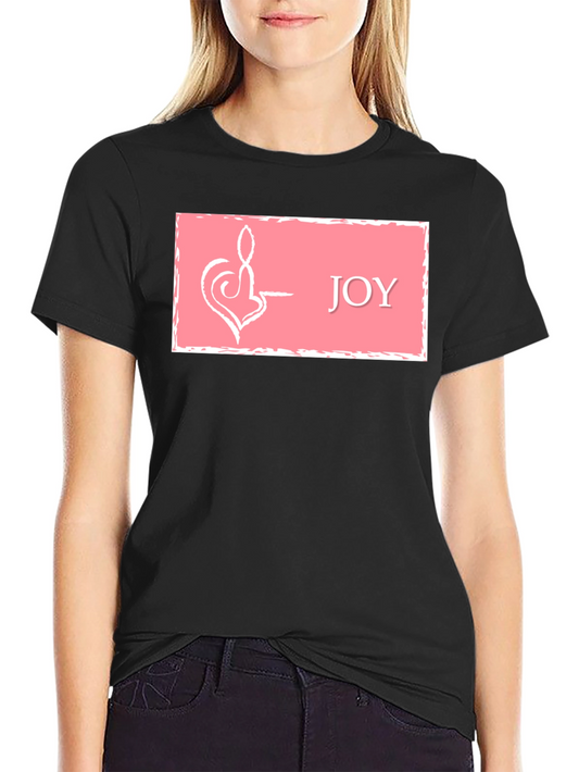 Joy Symbol Graphic Tee - Black Cotton Blend