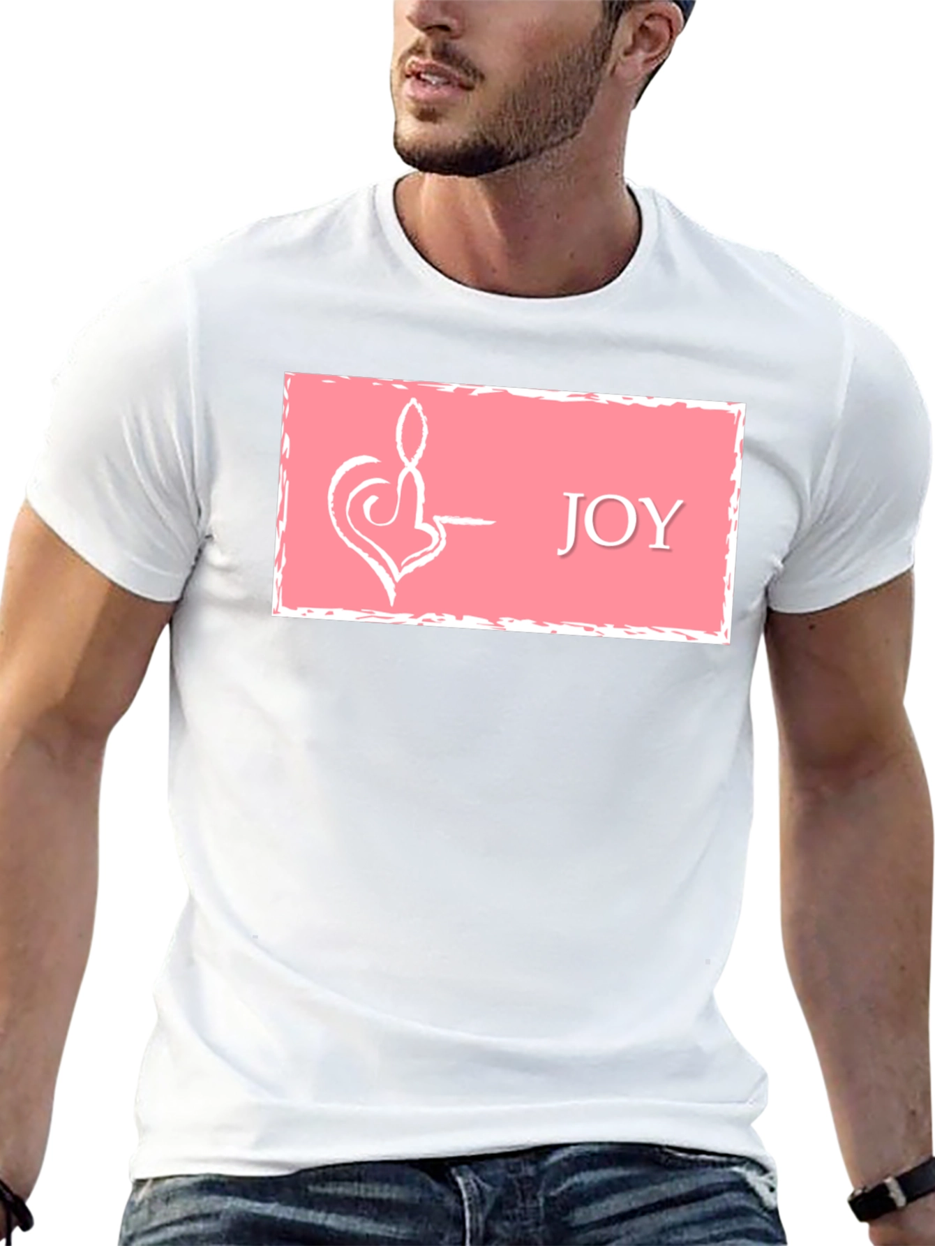 Joy Symbol Graphic Tee - Black Cotton Blend