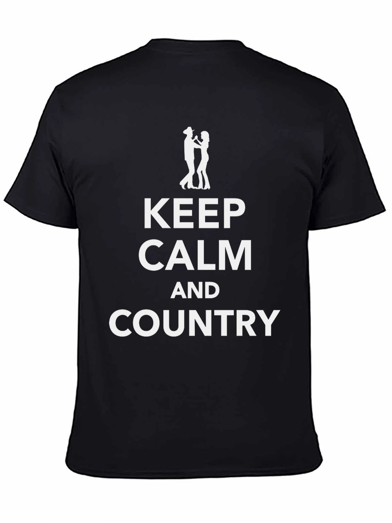 Keep Calm and Country Black T-Shirt