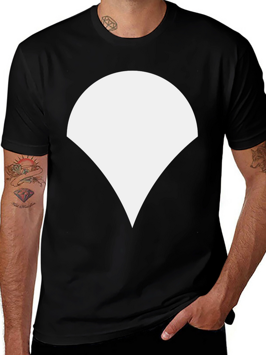 Geometric Graphic Tee - Black Casual Shirt