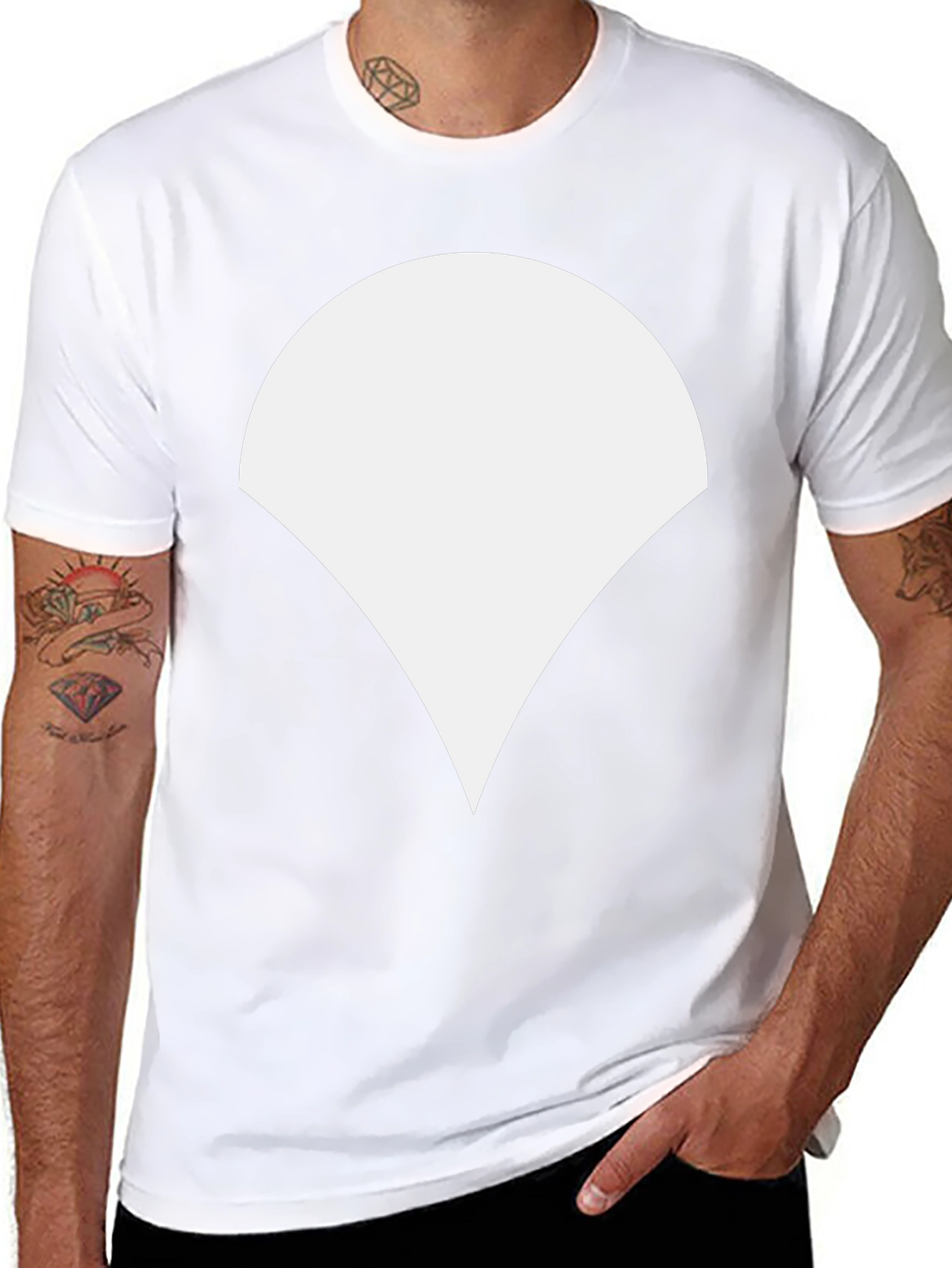 Geometric Graphic Tee - Black Casual Shirt