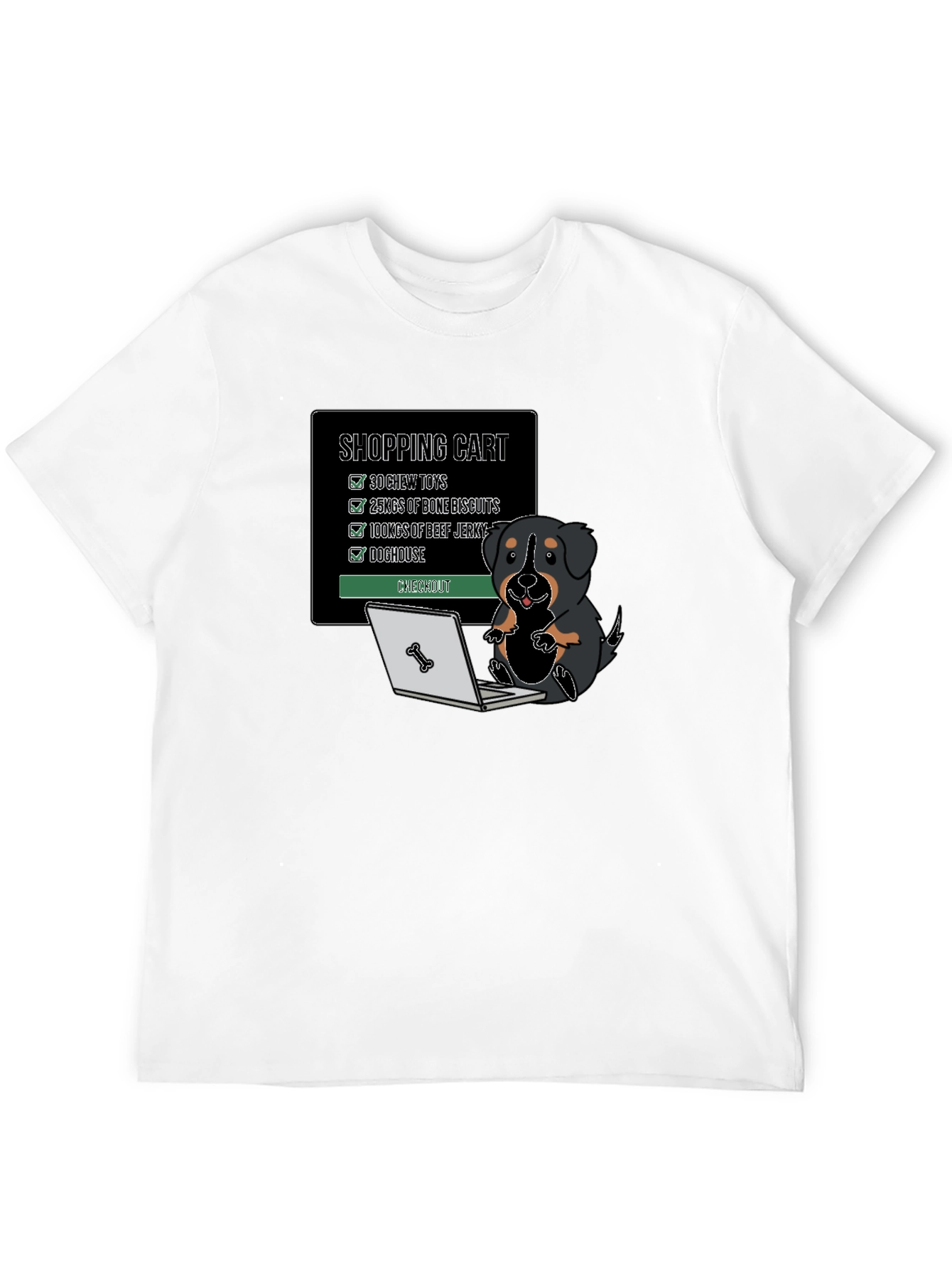 Funny Dog Shopping Cart T-Shirt