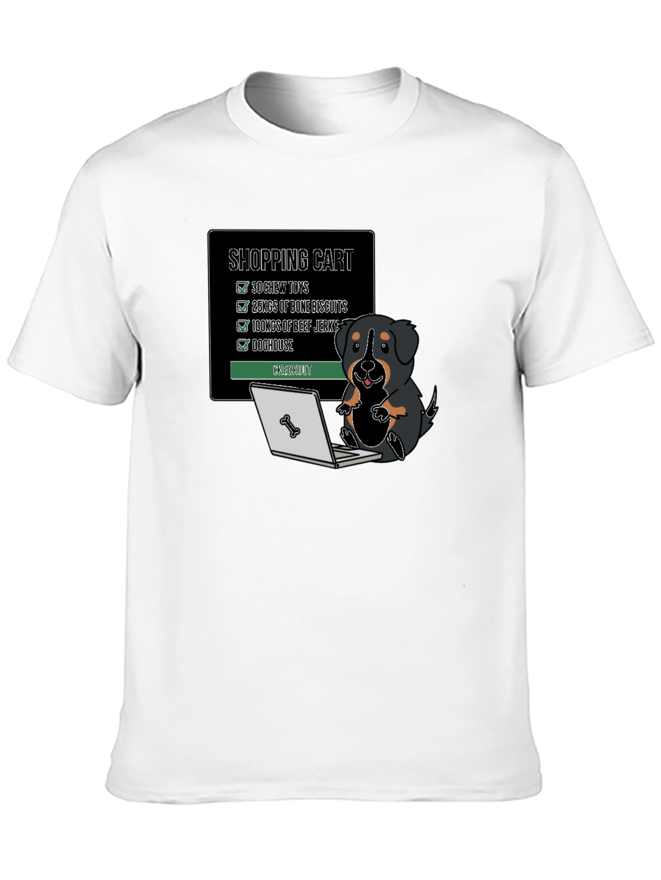 Funny Dog Shopping Cart T-Shirt