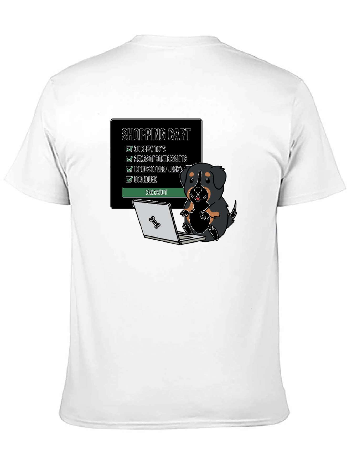 Funny Dog Shopping Cart T-Shirt