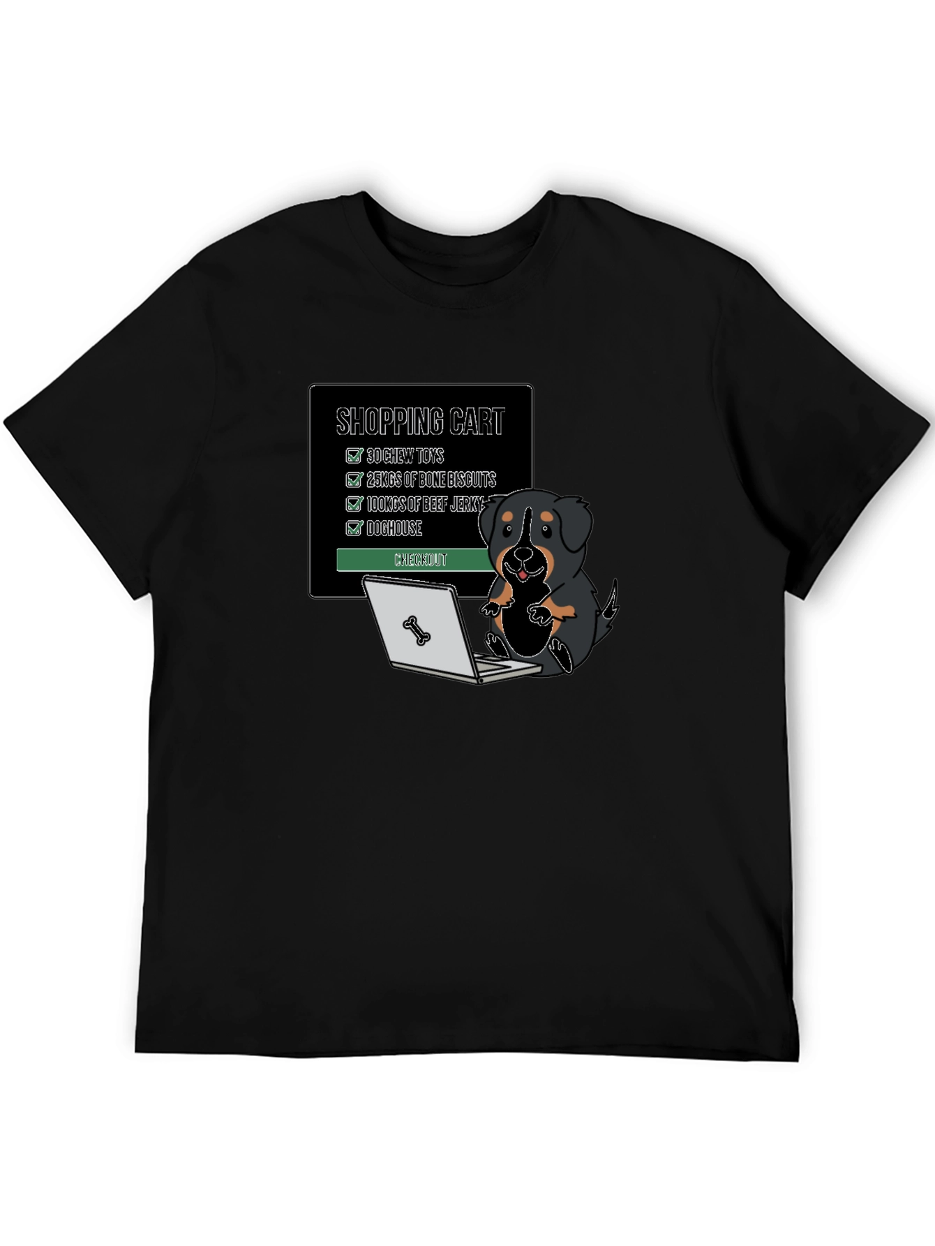 Funny Dog Shopping Cart T-Shirt