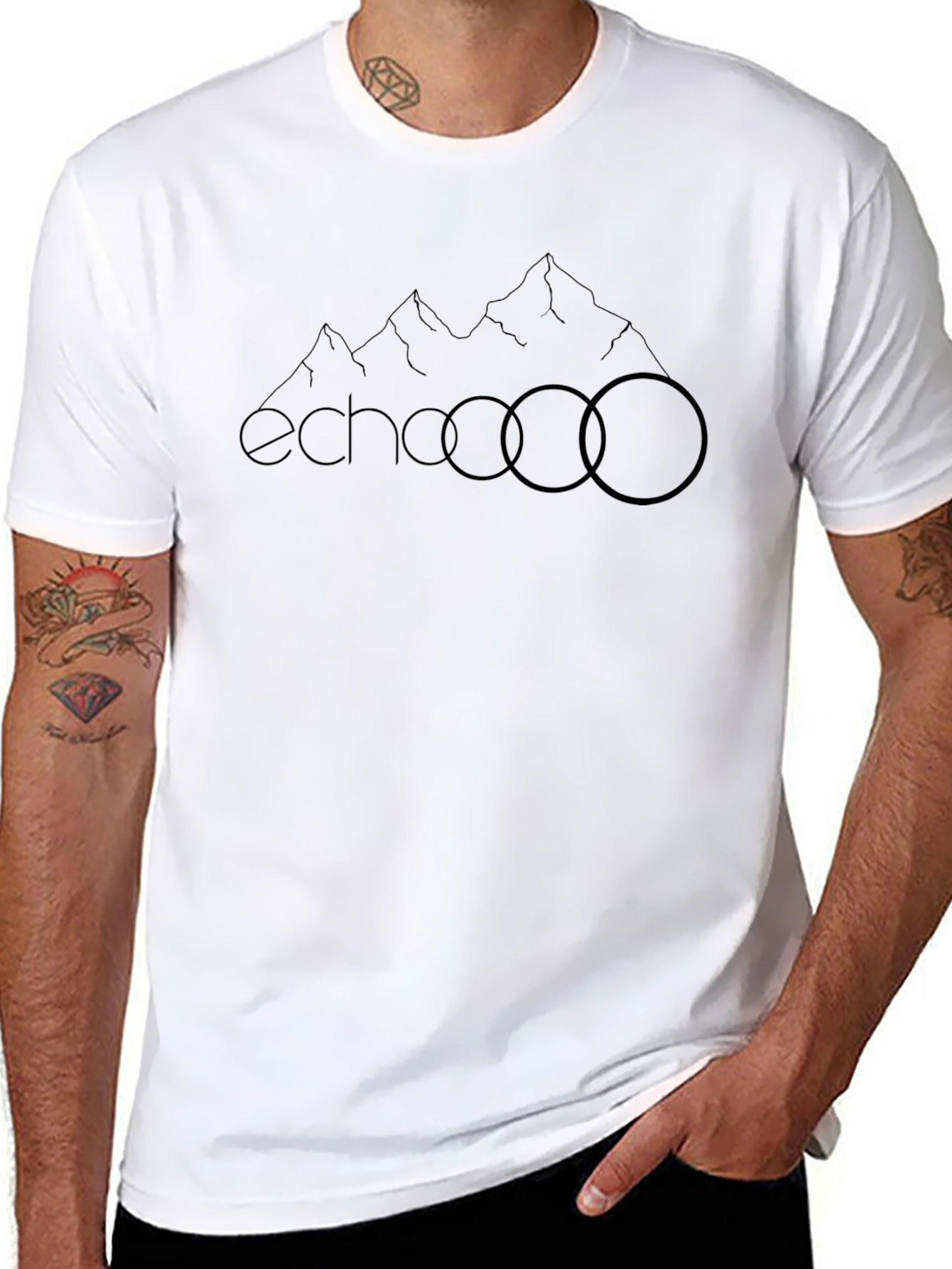 Echo Mountains Black Graphic Tee