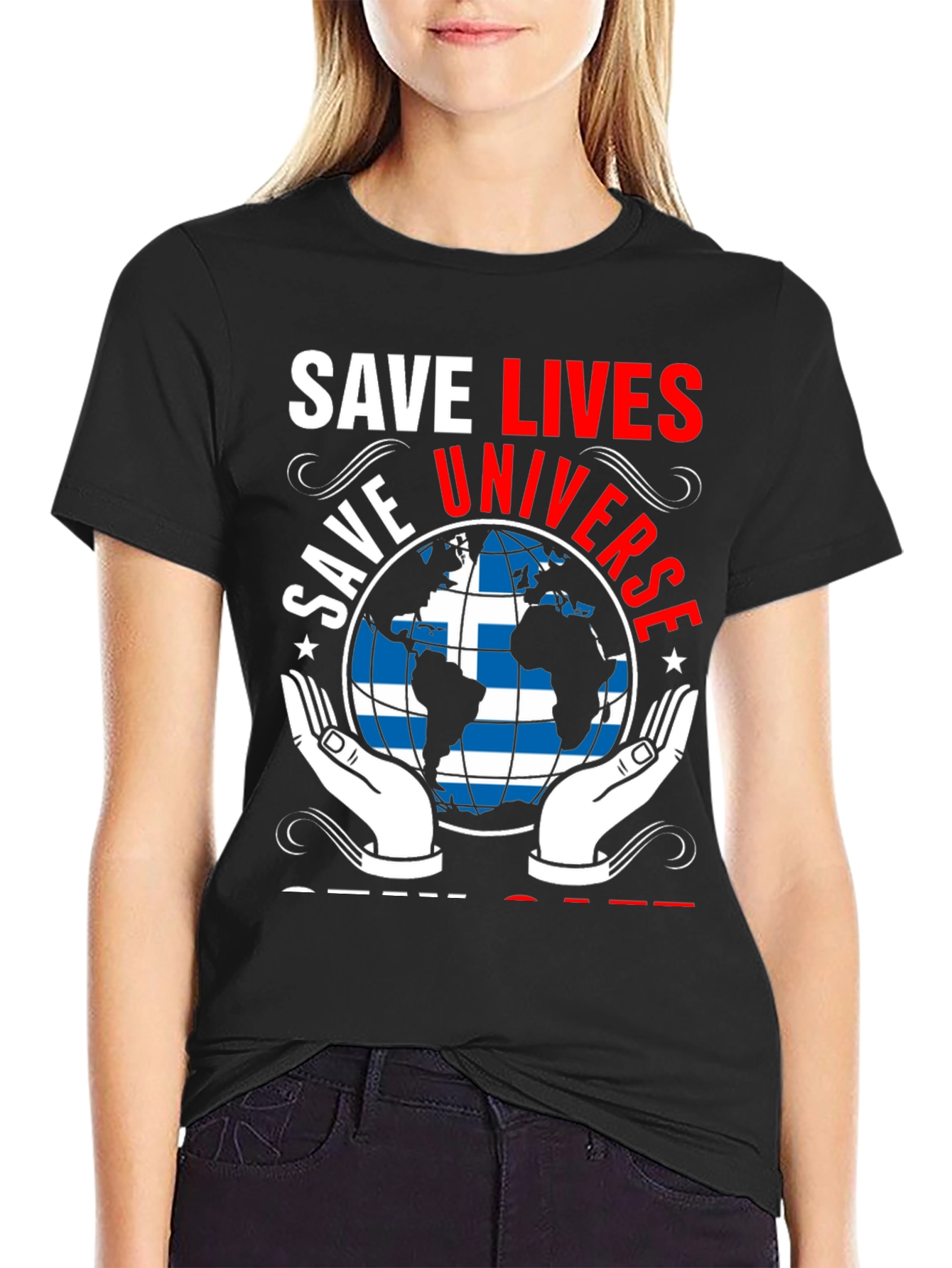 Save Lives Universe Graphic T-Shirt