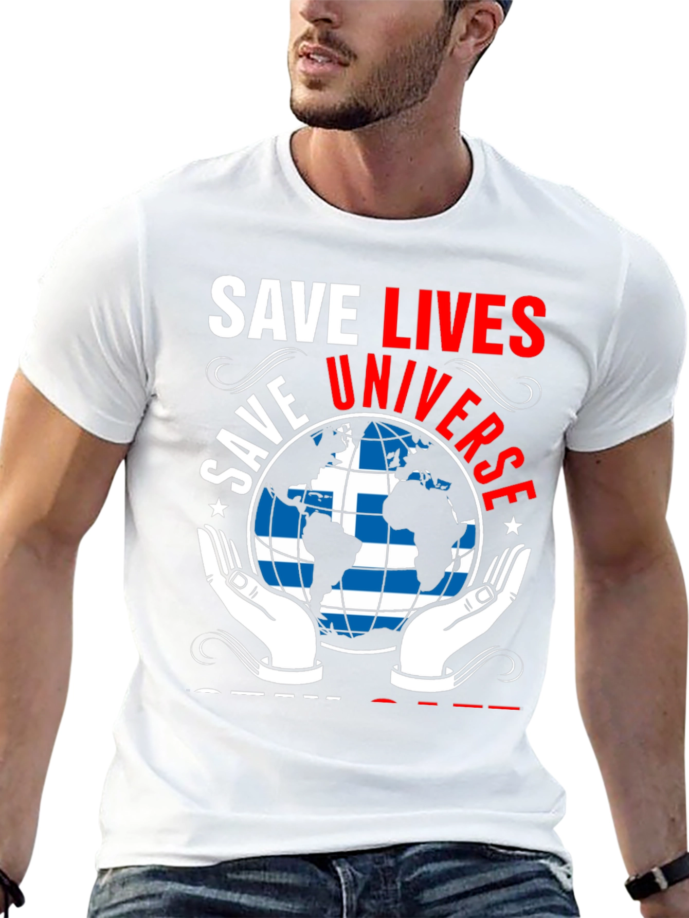 Save Lives Universe Graphic T-Shirt