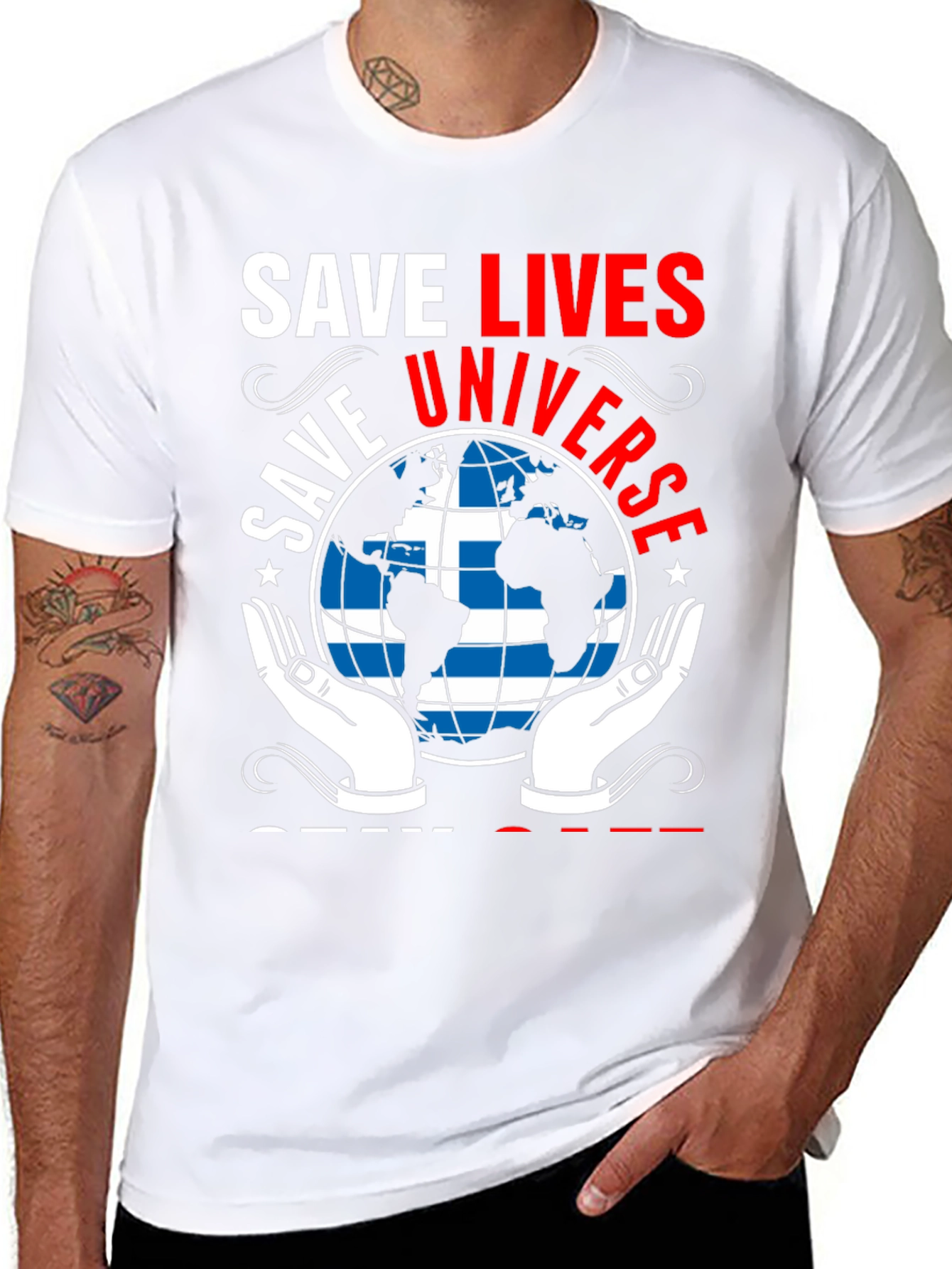Save Lives Universe Graphic T-Shirt