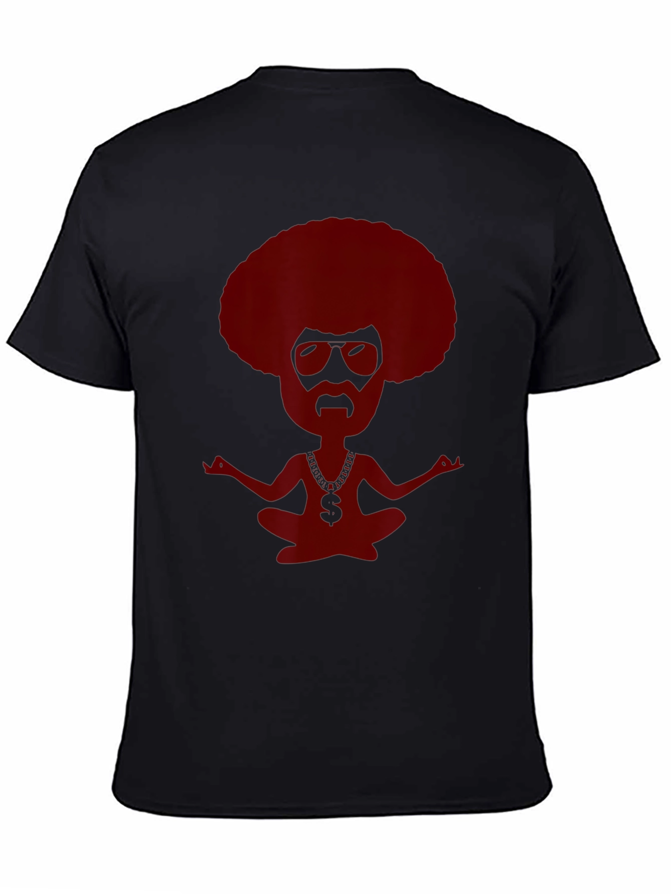 Retro Afro Meditating T-Shirt - Relaxed Graphic Tee
