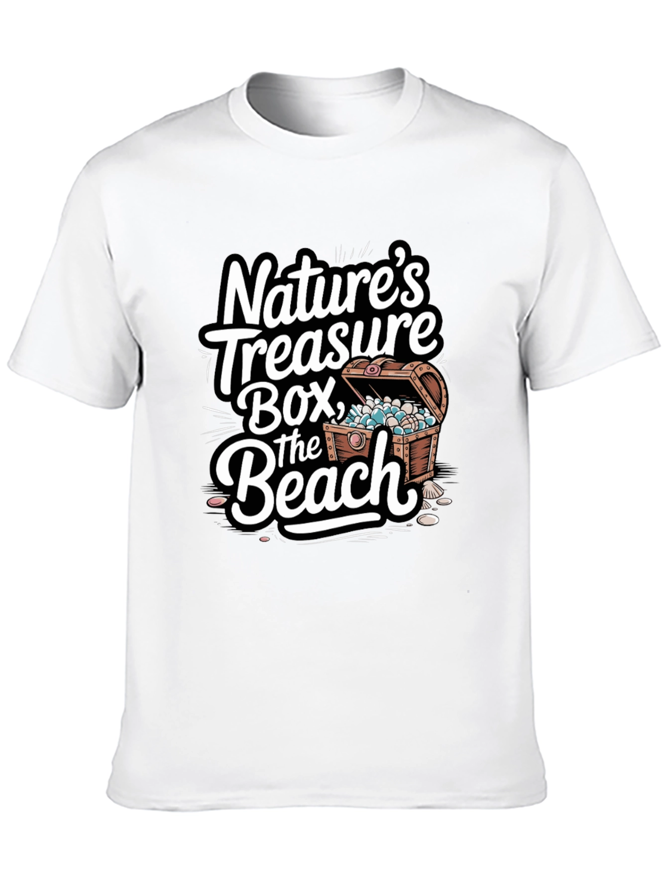 Natures Treasure Beach T-Shirt - Black Graphic Tee