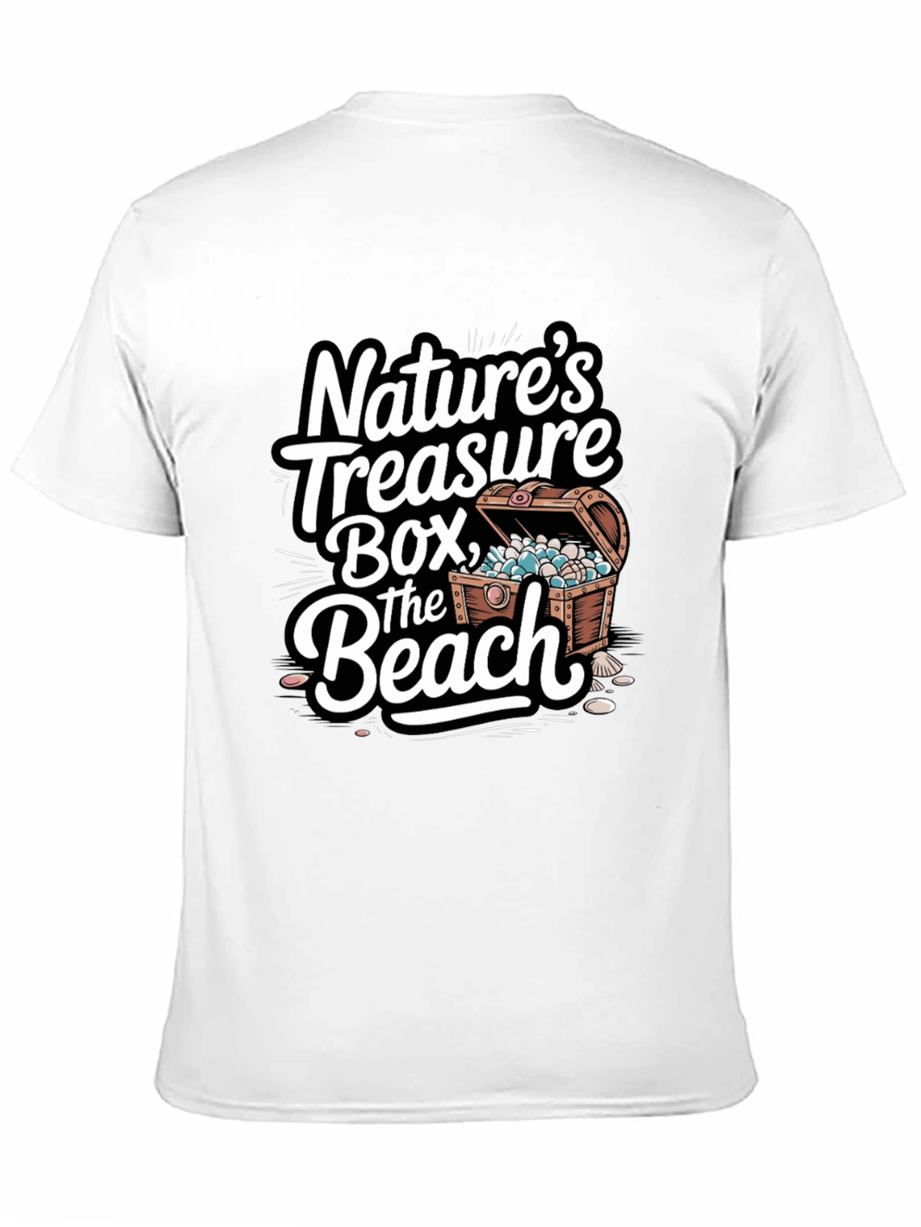 Natures Treasure Beach T-Shirt - Black Graphic Tee