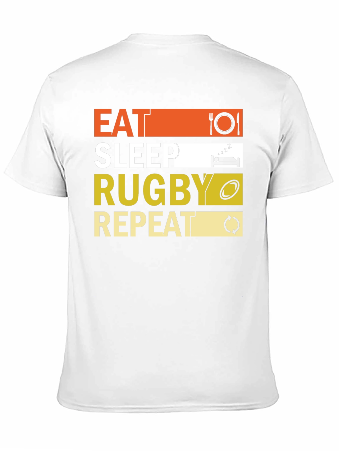Eat Sleep Rugby Repeat Graphic Tee
