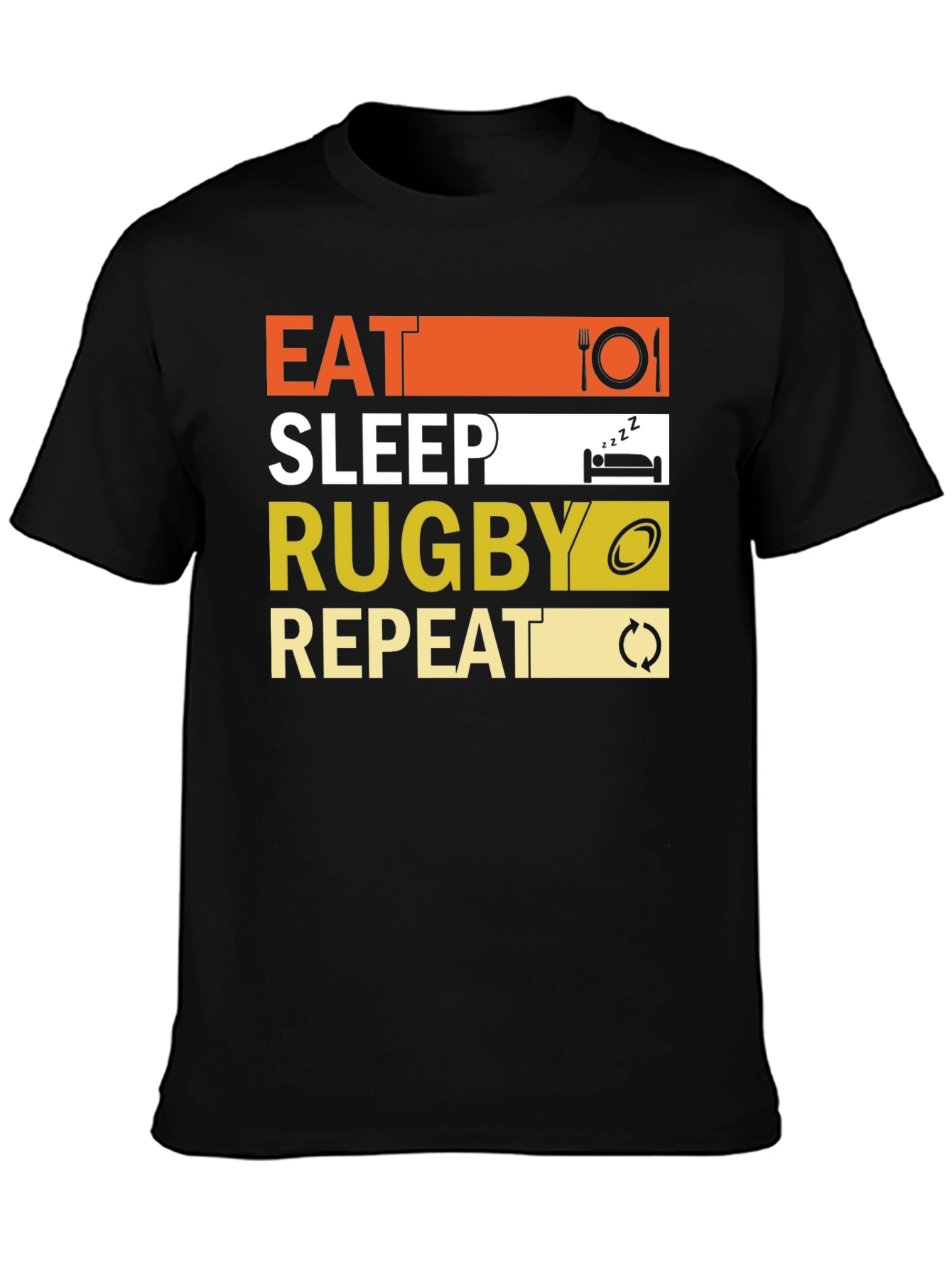Eat Sleep Rugby Repeat Graphic Tee