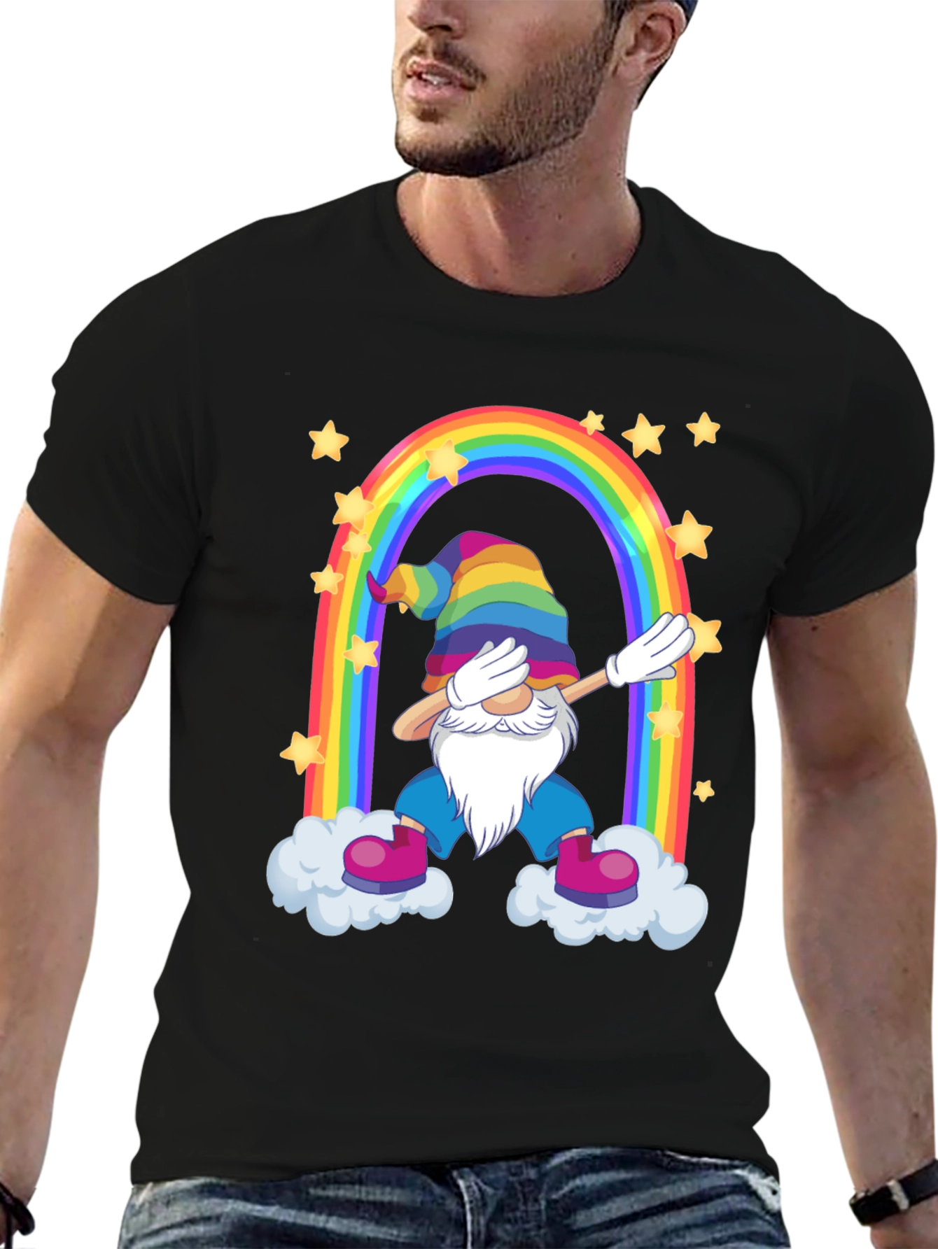 Rainbow Gnome Dab T-Shirt