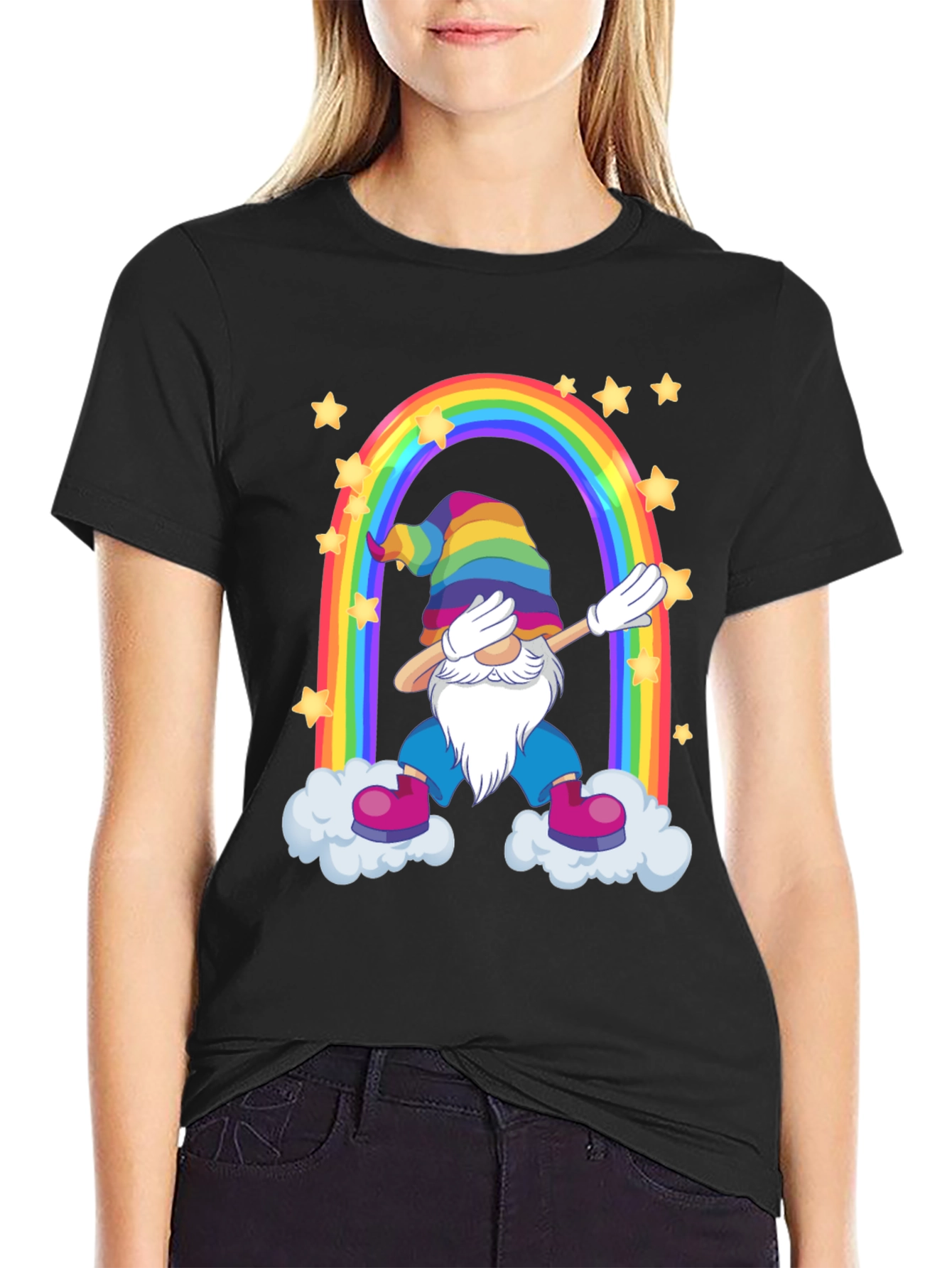 Rainbow Gnome Dab T-Shirt