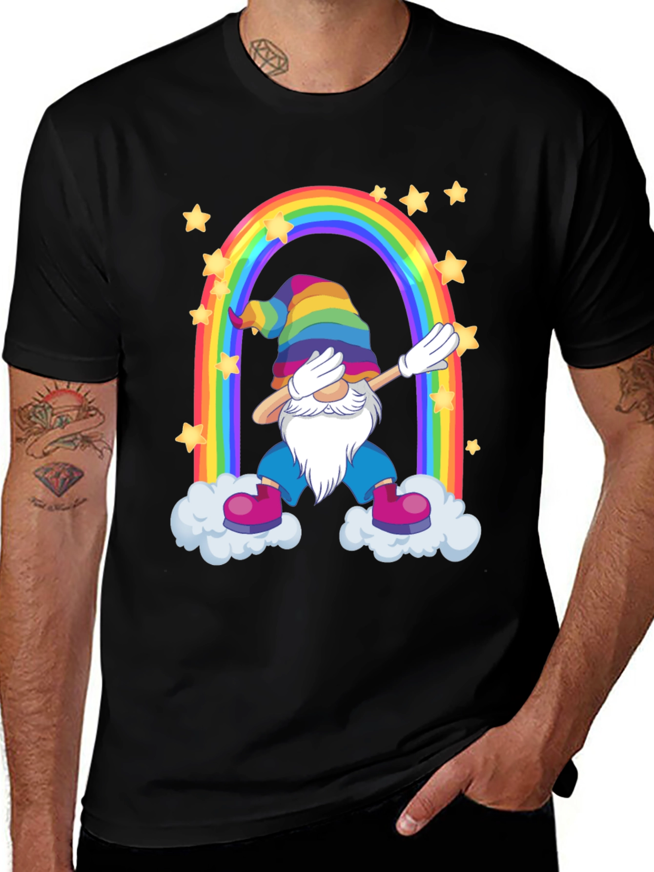 Rainbow Gnome Dab T-Shirt