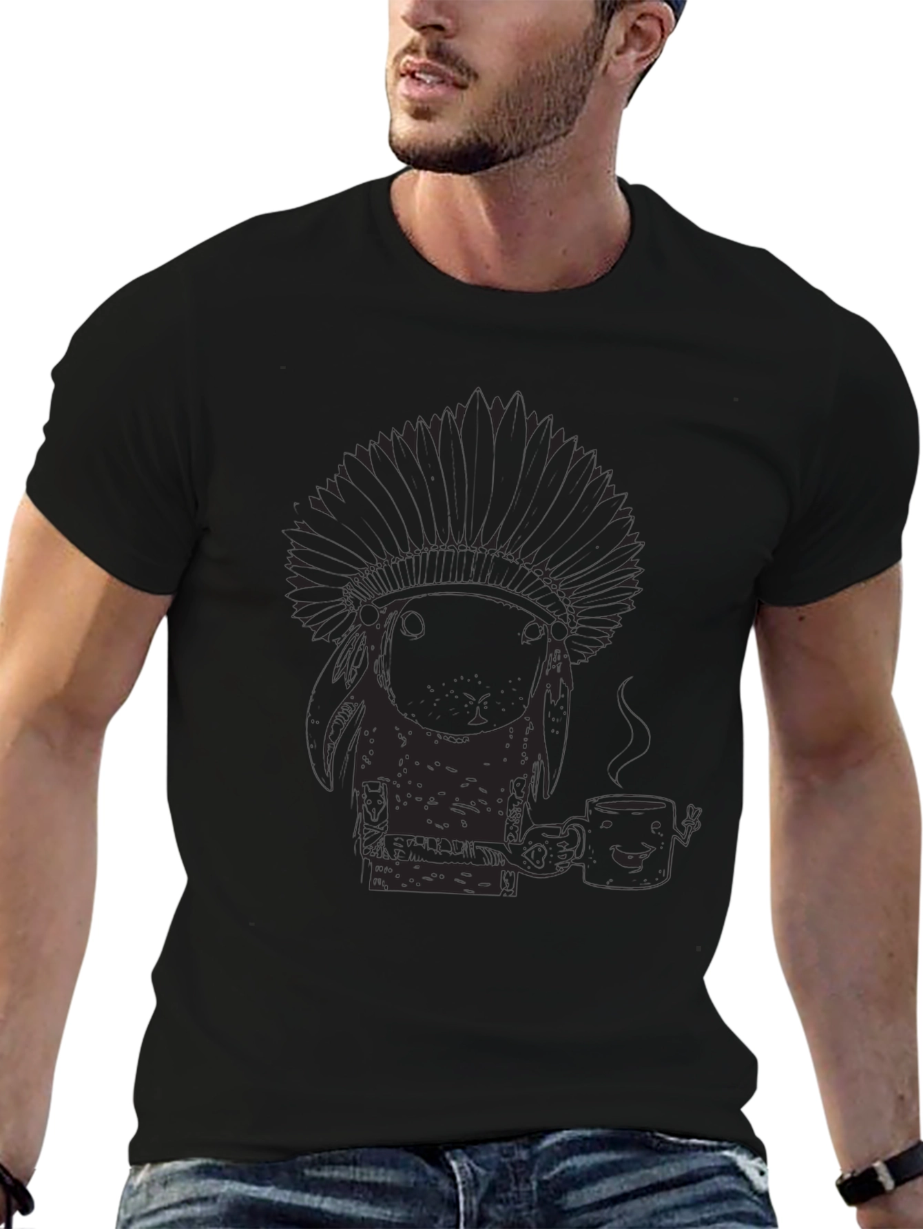 Novelty Graphic Tee - Funny Native American Design