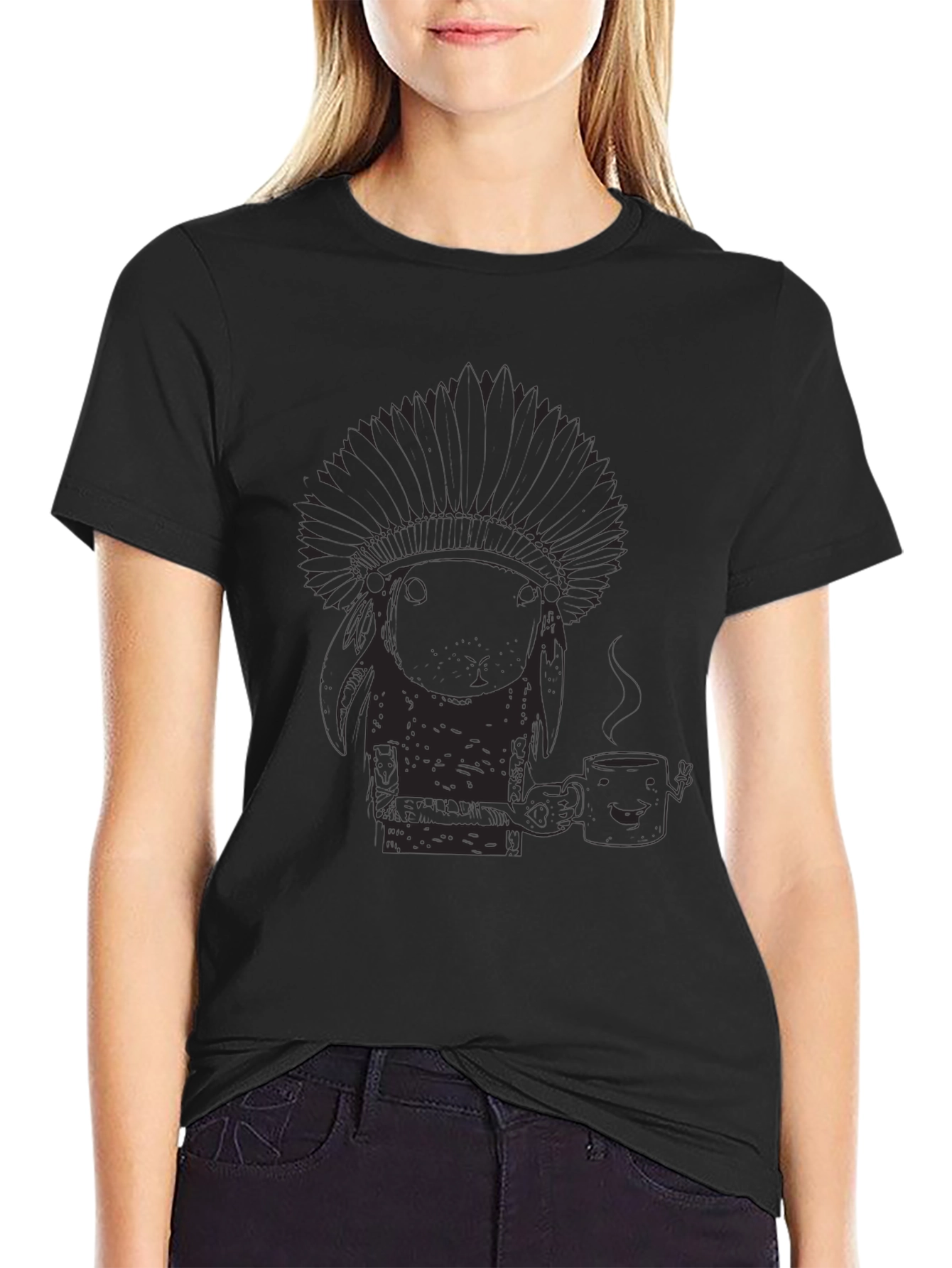 Novelty Graphic Tee - Funny Native American Design