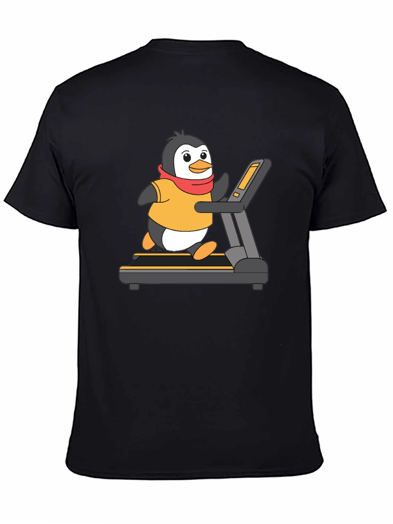 Penguin Treadmill Graphic Tee - Workout Humor