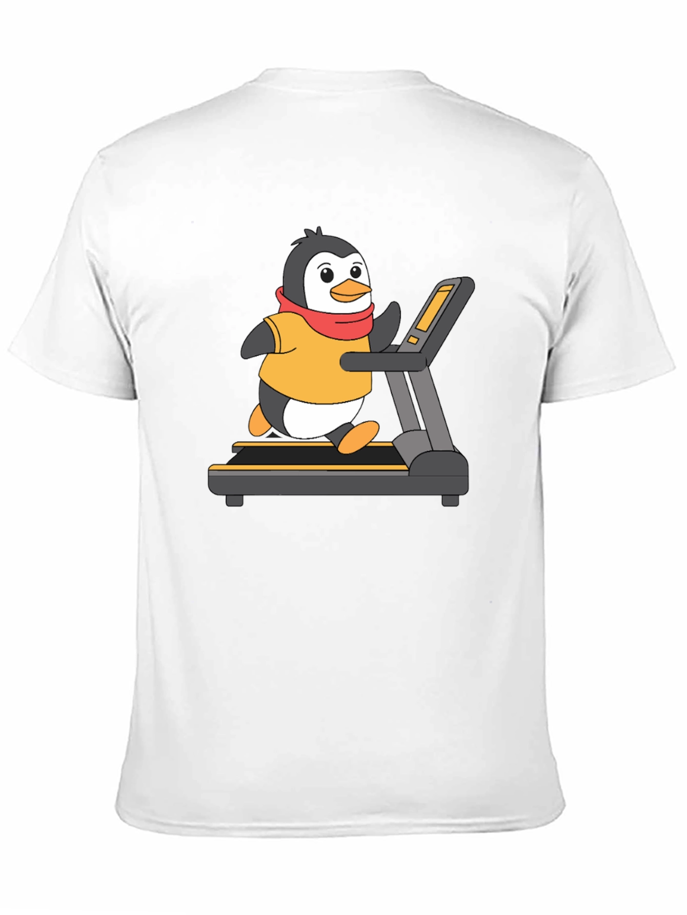 Penguin Treadmill Graphic Tee - Workout Humor
