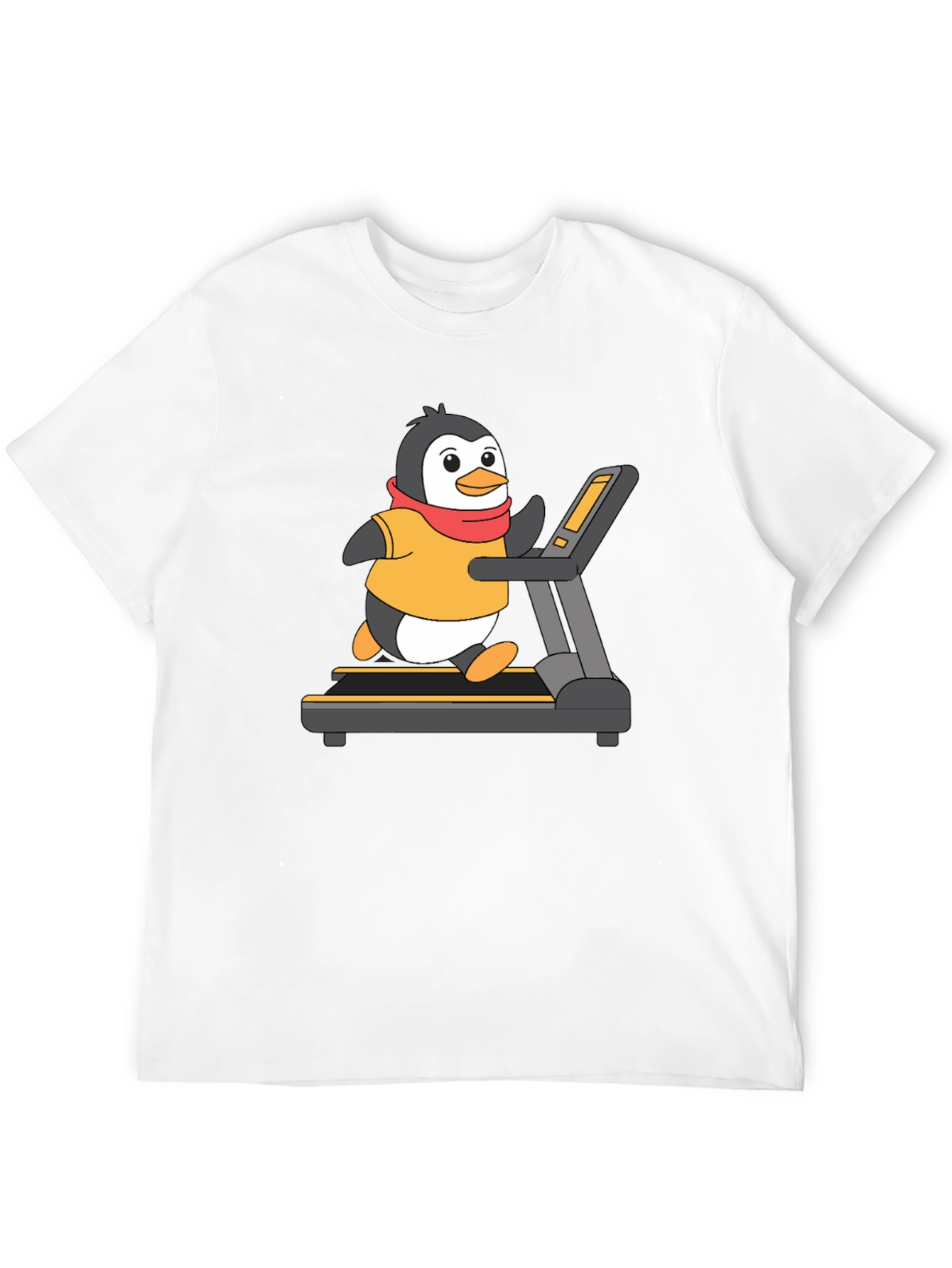 Penguin Treadmill Graphic Tee - Workout Humor