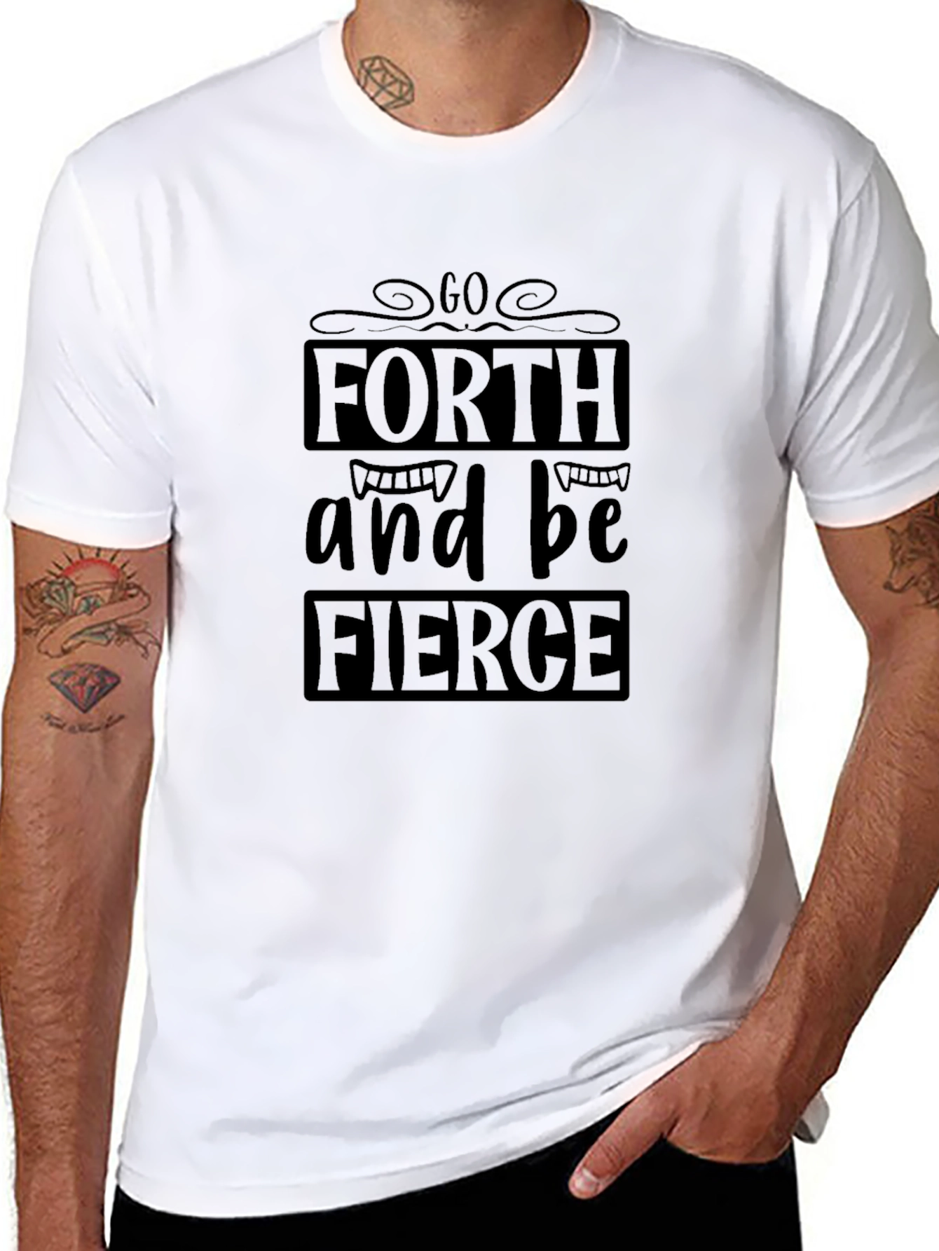 Go Forth and Be Fierce Black Graphic Tee