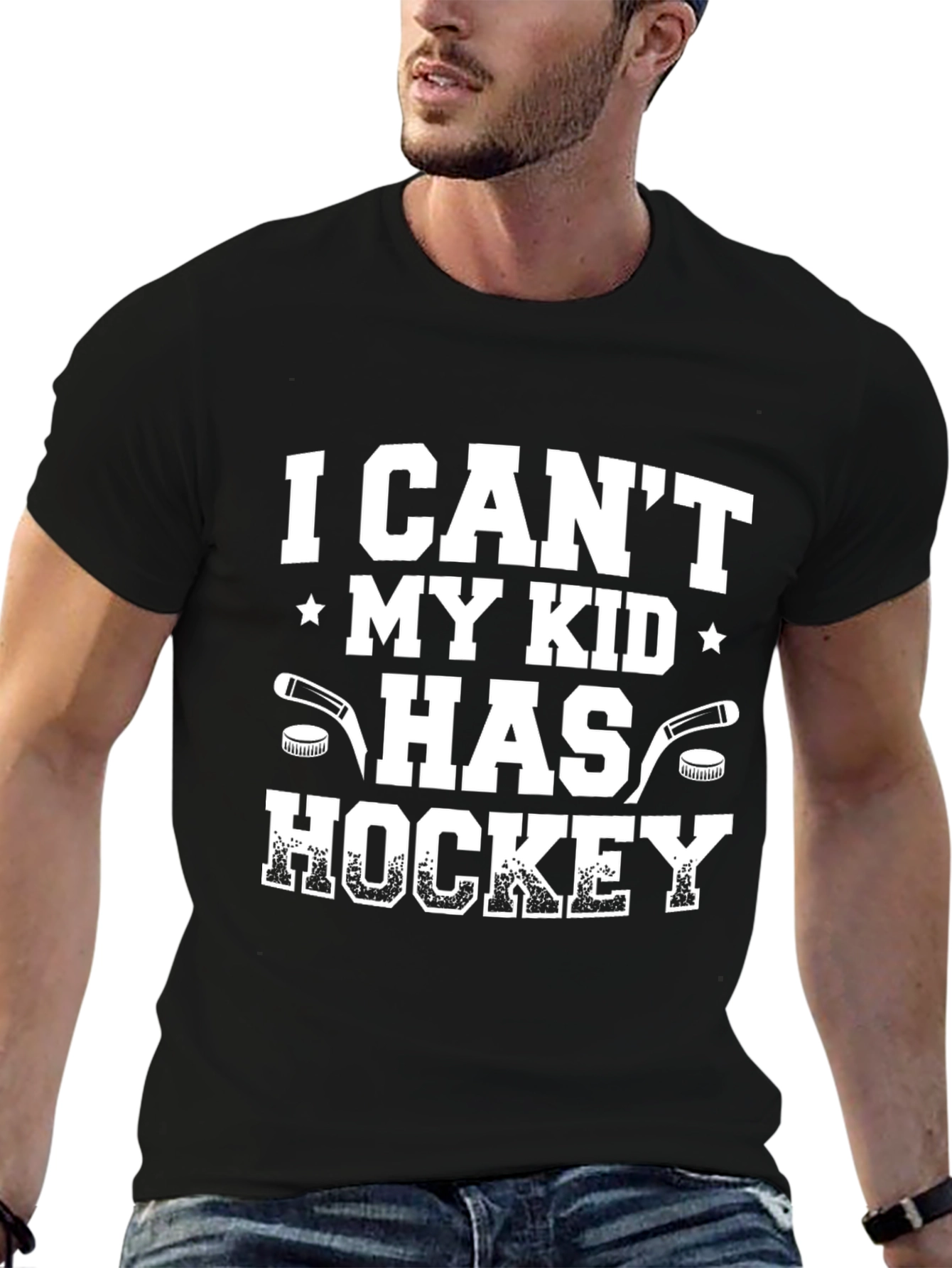 Hockey Dad T-Shirt: I Cant My Kid Has Hockey