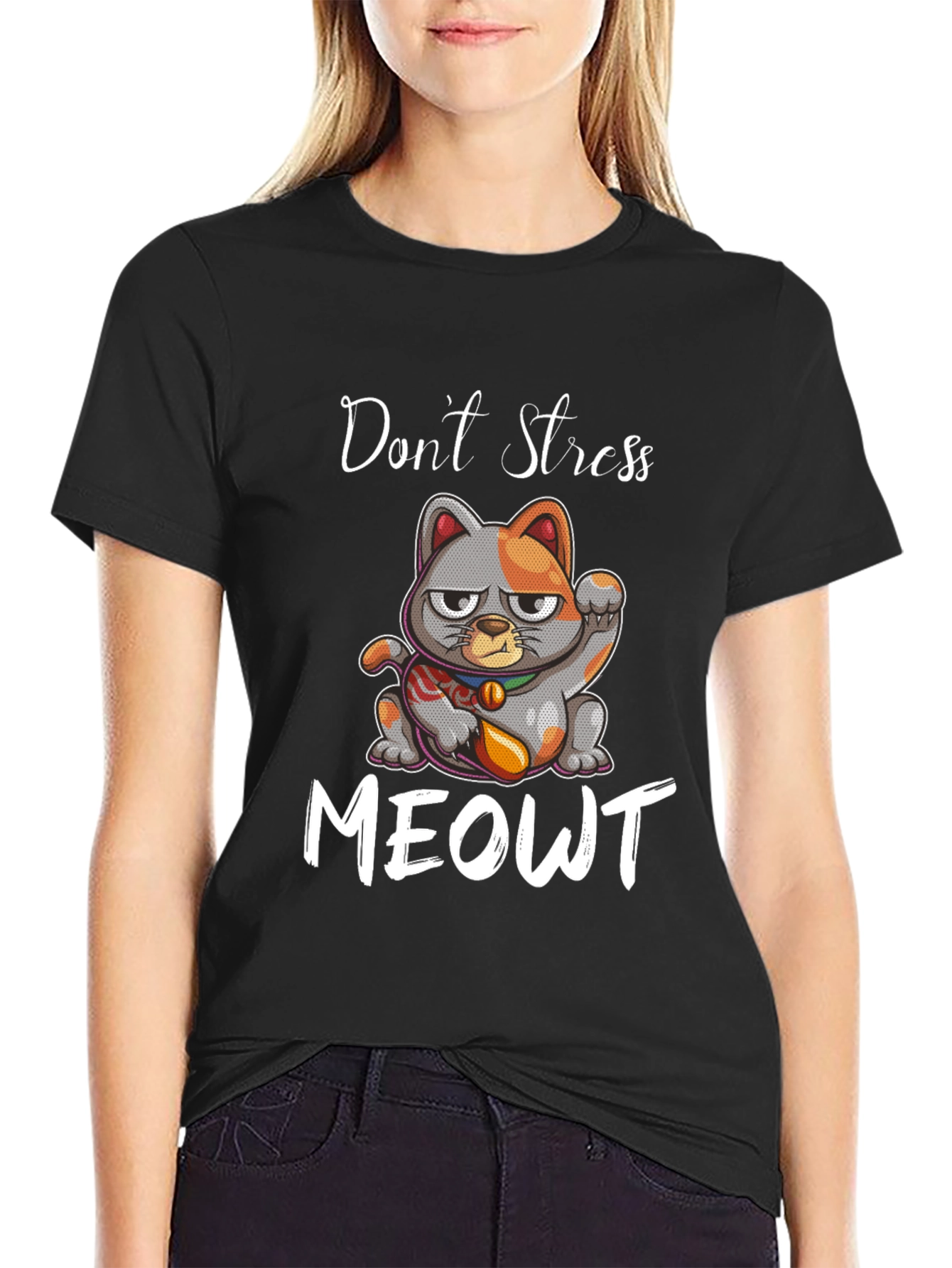 Dont Stress Meowt Graphic Tee - Cat Lovers T-Shirt